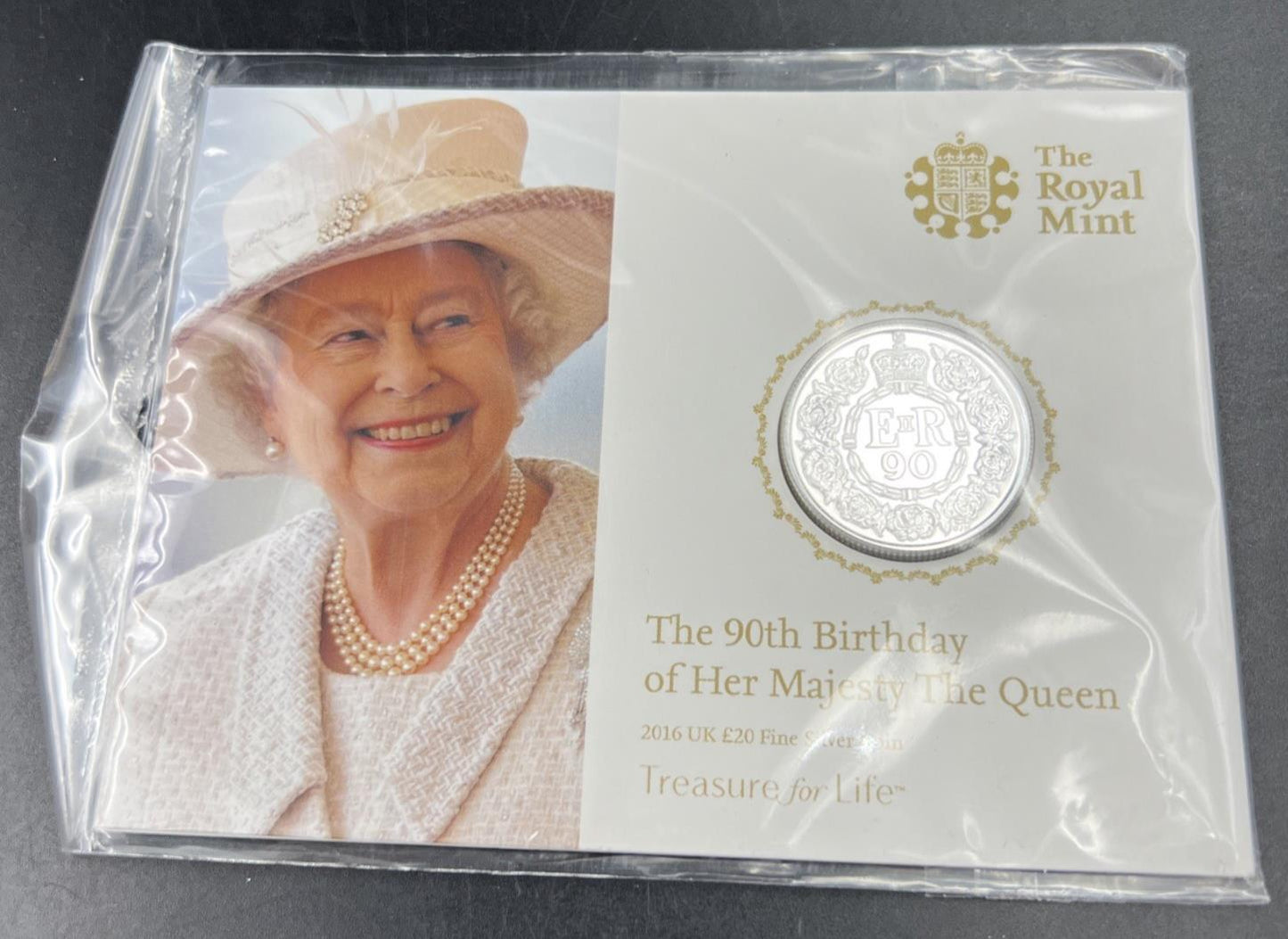 2016 Royal Majesty Silver Coin United Kingdom Royal Mint £20 Gem UNC