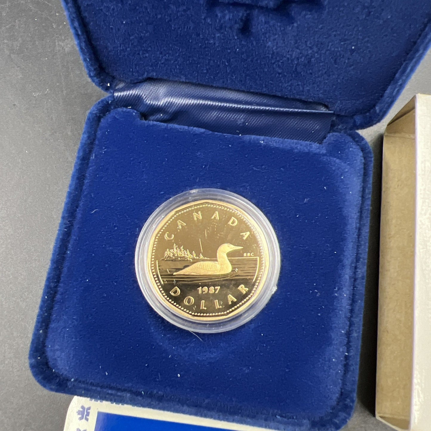 1987 $1 Proof Canada Loon Dollar with Box & COA Free Shipping!