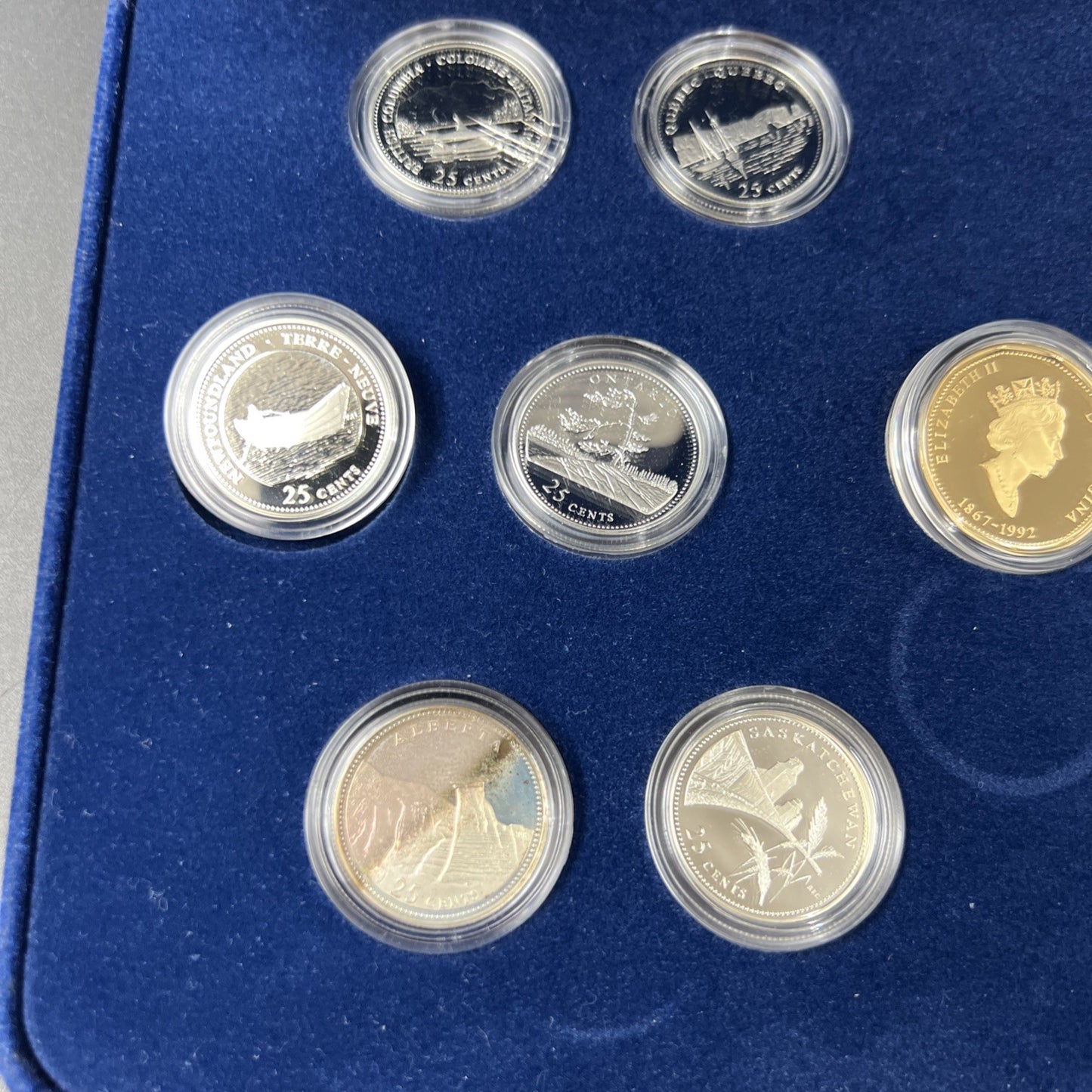 Canada Proof 1992 125th Confederation Anniversary Silver Quarters & Dollar Set