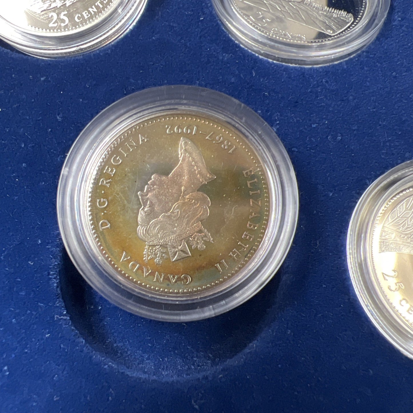 Canada Proof 1992 125th Confederation Anniversary Silver Quarters & Dollar Set