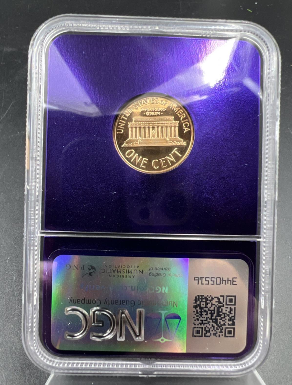 1962 1c PF68 RD Cameo NGC Bee Label Holder Lincoln Memorial Cent Gem Proof #007