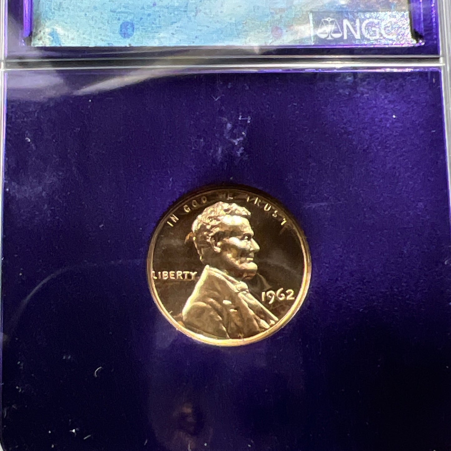 1962 1c PF68 RD Cameo NGC Bee Label Holder Lincoln Memorial Cent Gem Proof #007