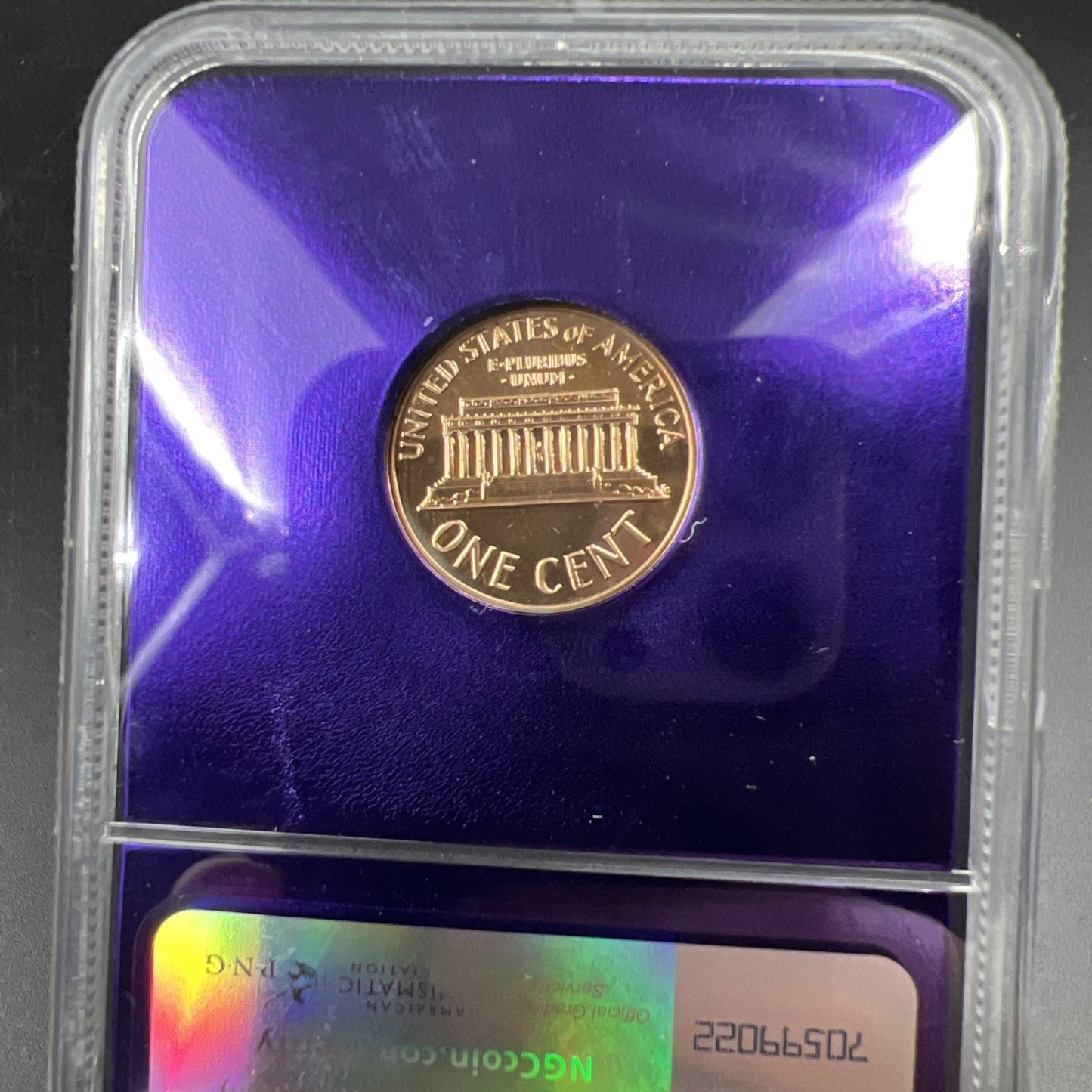 1963 1c PF68 RD NGC Bee Label Holder Lincoln Memorial Cent Gem Proof #046