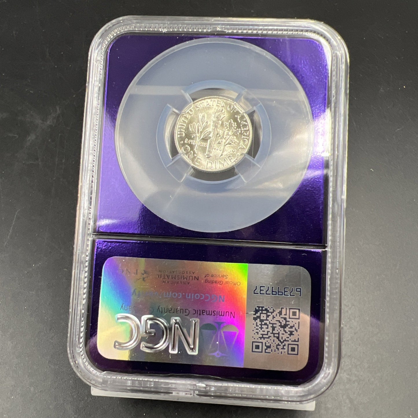 1946 P 10c Roosevelt Silver Dime Coin NGC Bee Label Holder MS66 Gem BU