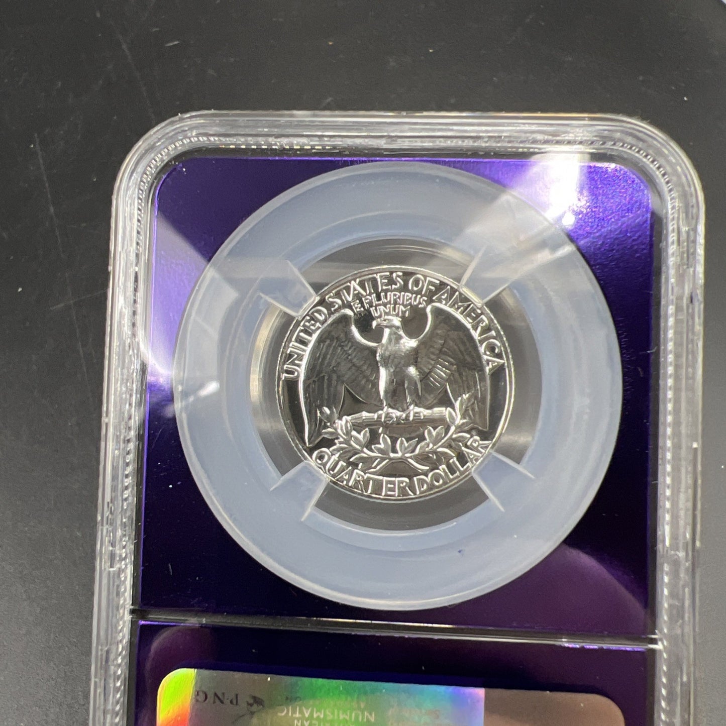 1963 P 25c Washington Silver Quarter Coin NGC PF67 Bee Label Holder