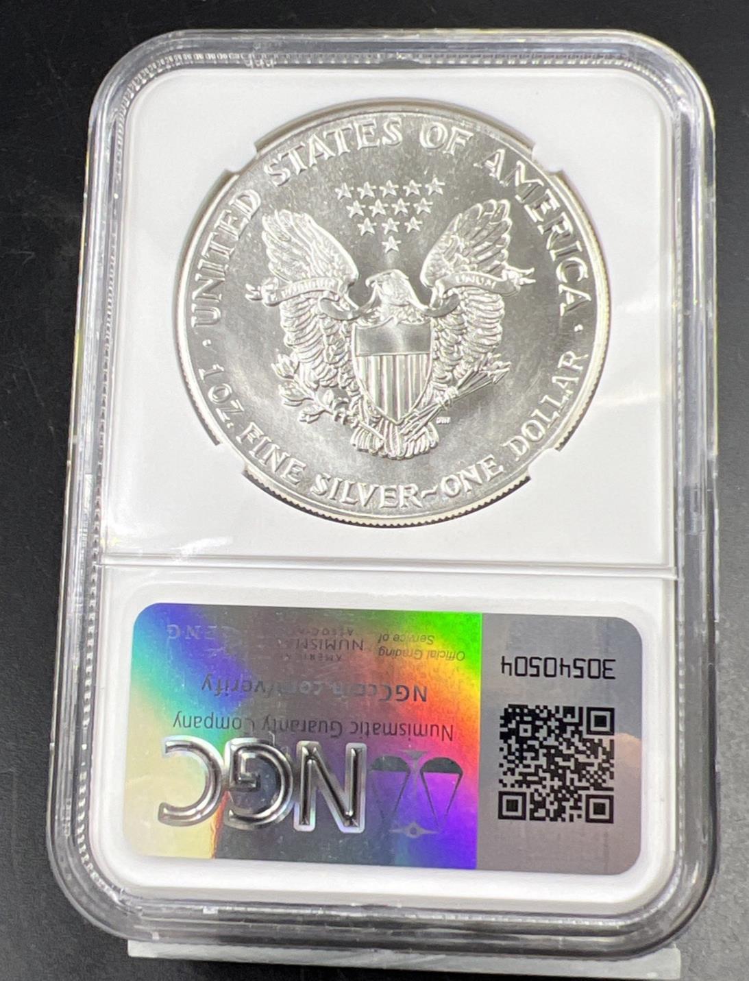 1988 1 Oz ASE American Silver Eagle NGC MS69 Red Book Label Early Production
