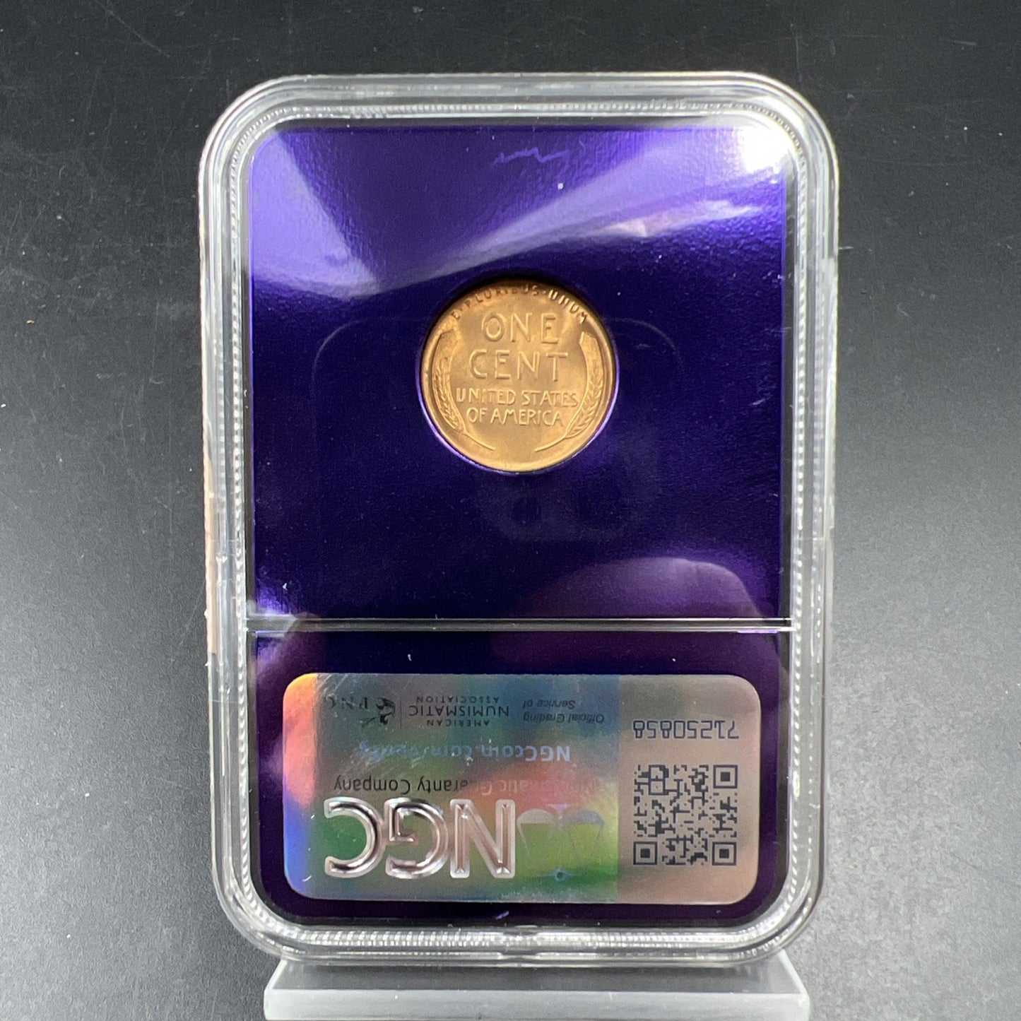 1947 D 1c Lincoln Wheat Cent Coin NGC MS65 Bee Label Gem BU RD Certified