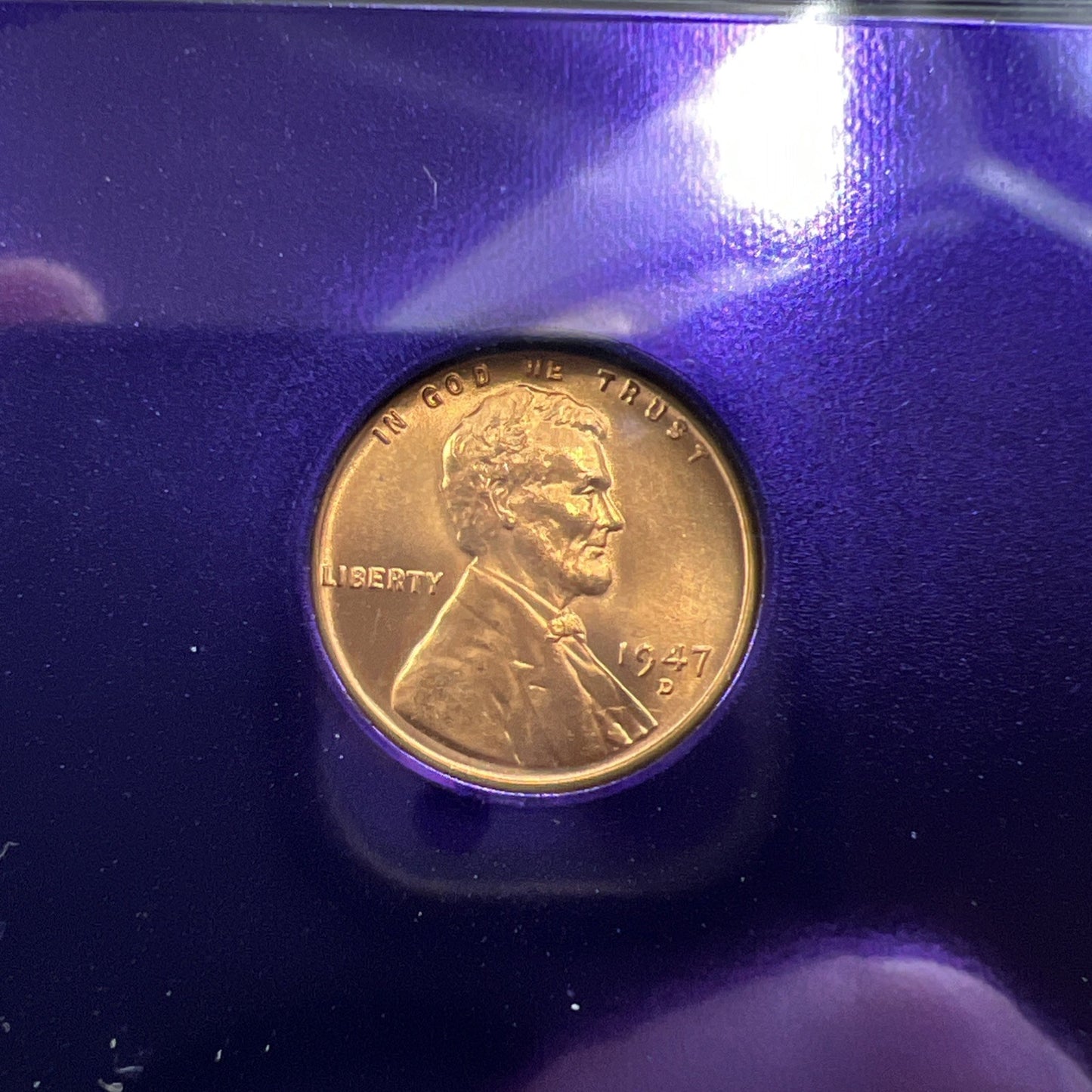 1947 D 1c Lincoln Wheat Cent Coin NGC MS66 Bee Label Gem BU RD Certified