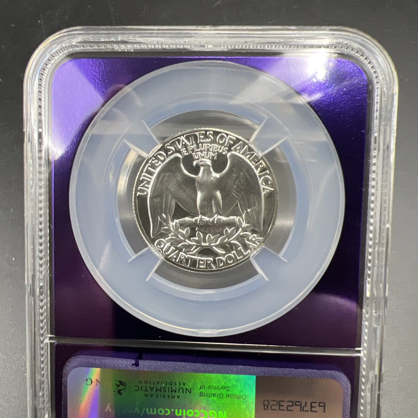 1964 P 25c Washington Silver Quarter Coin NGC PF68 Bee Label Holder