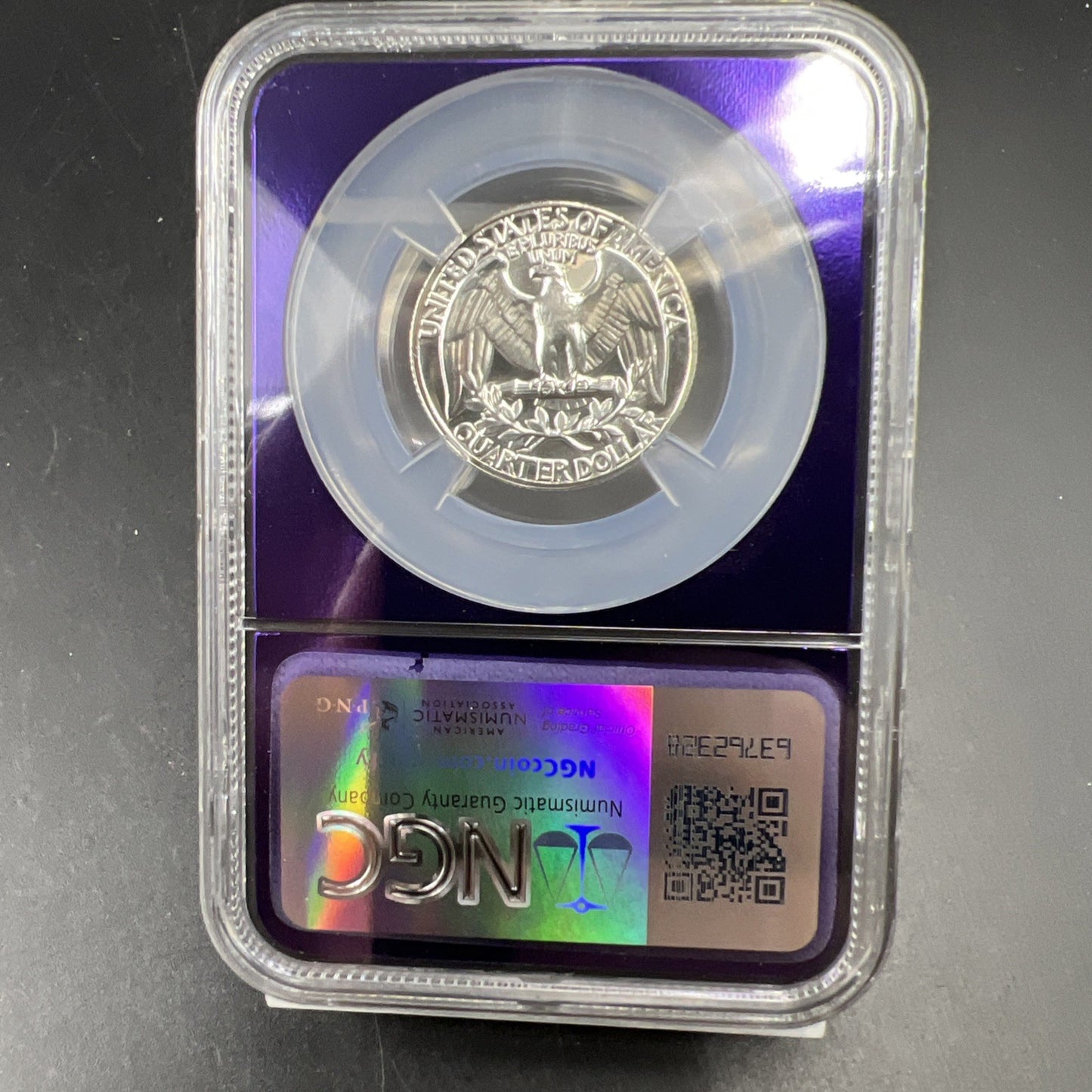 1964 P 25c Washington Silver Quarter Coin NGC PF68 Bee Label Holder