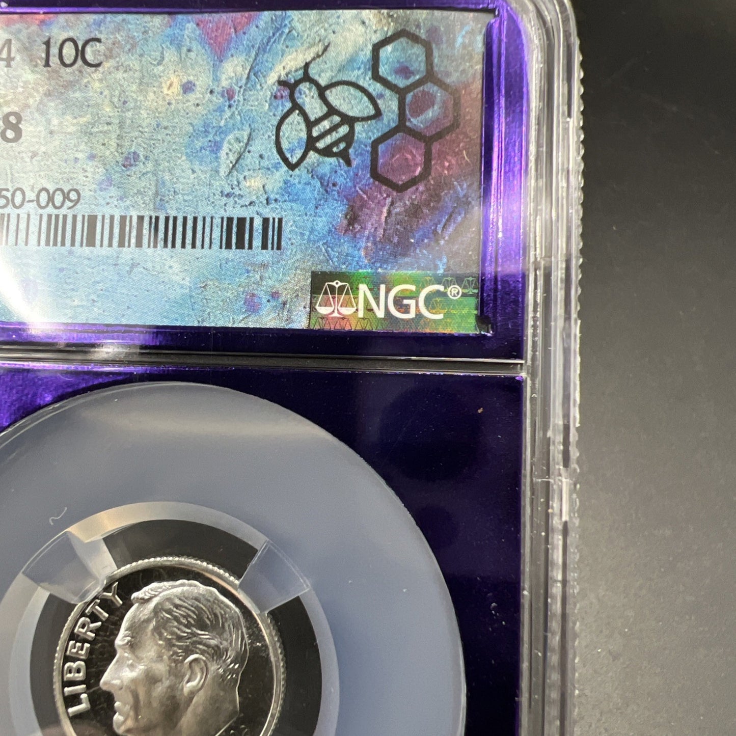 1964 P 10c Roosevelt Silver Dime Coin NGC PF68 Bee Label Holder
