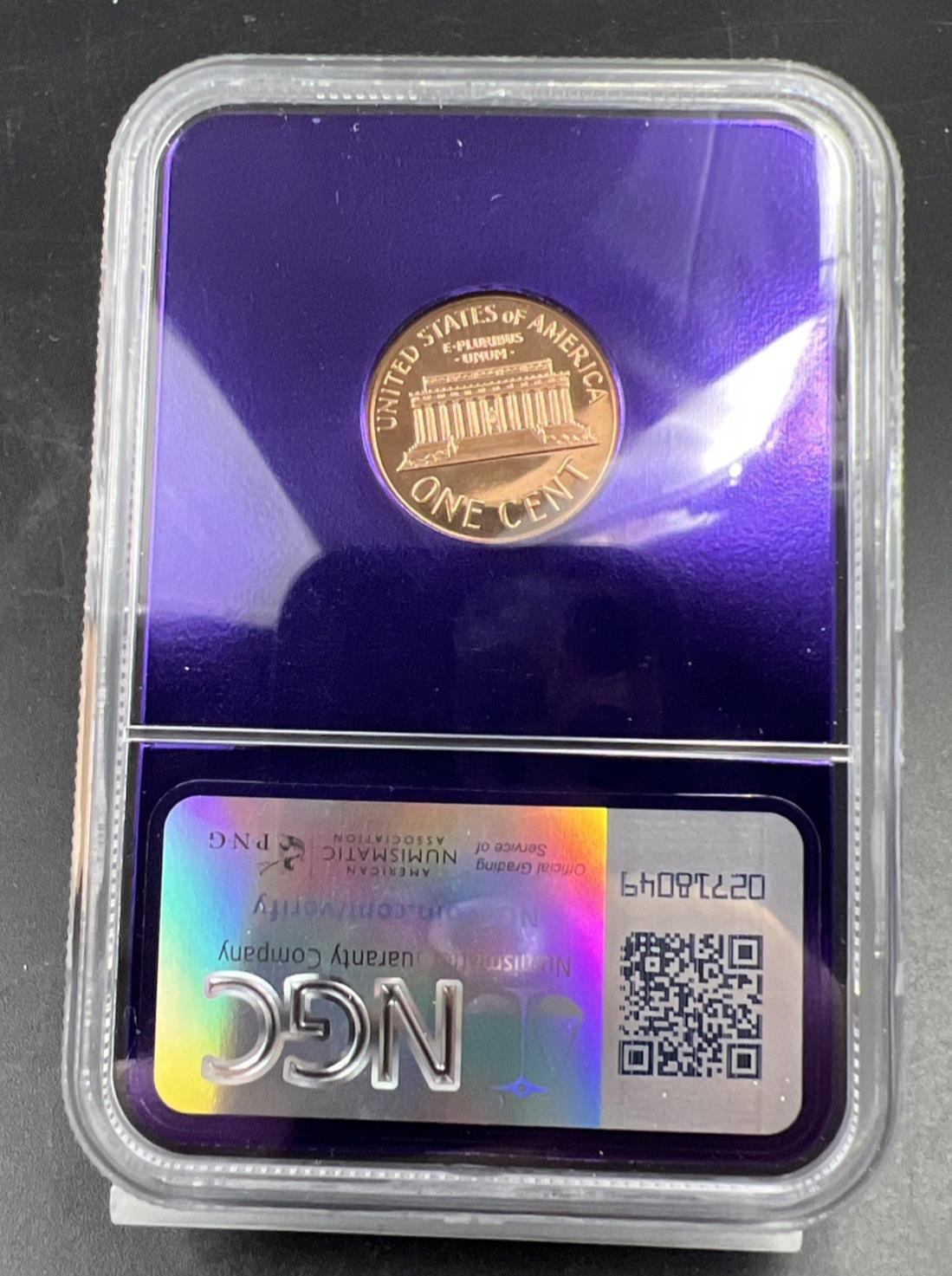 1963 1c PF68 RD NGC Bee Label Holder Lincoln Memorial Cent Gem Proof #117