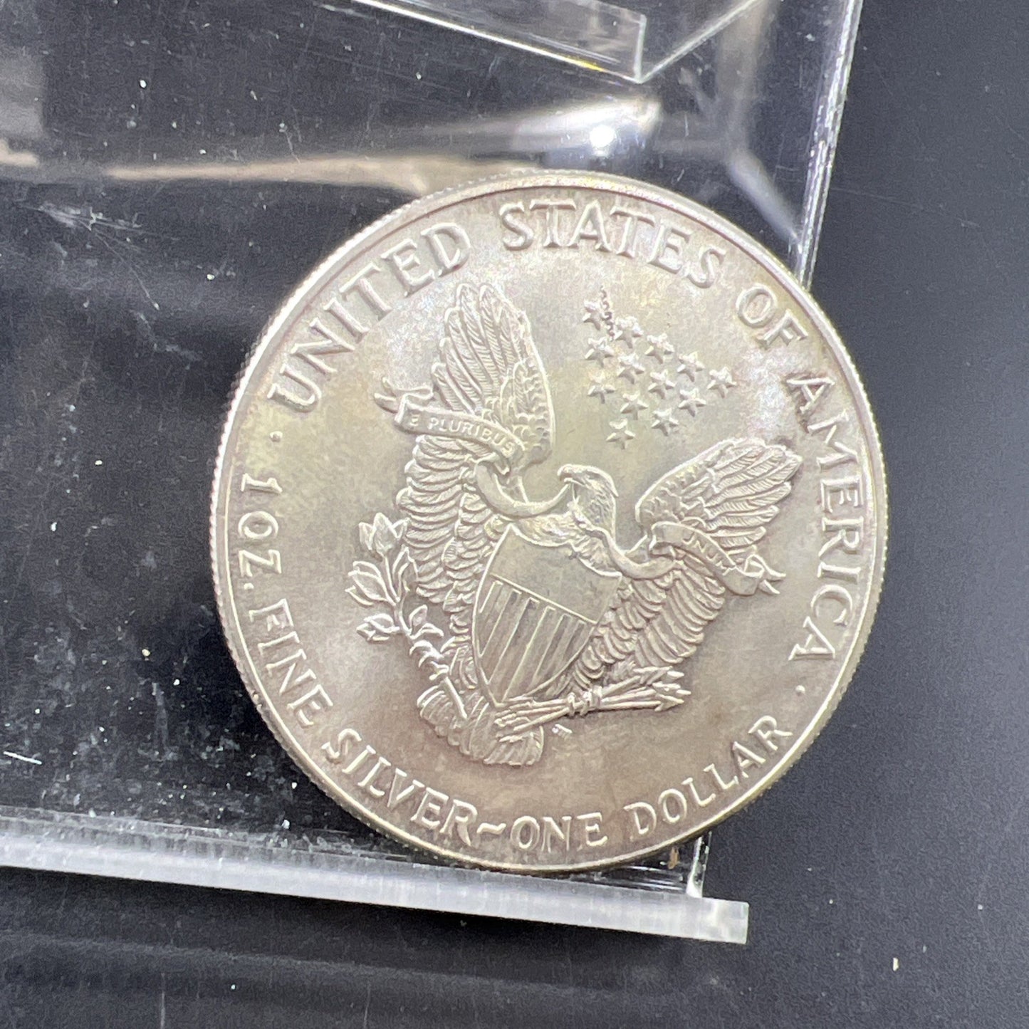 1986 1 OZ American Silver Eagle CH AU About UNC Neat Toning Toner