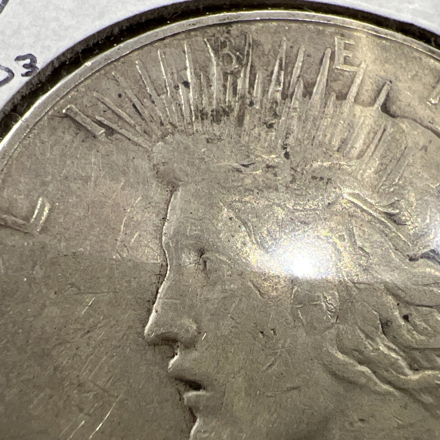 1934 D $1 Peace Silver Dollar Coin VAM 3 FS-003 Double Die OBV Medium D VF Circ