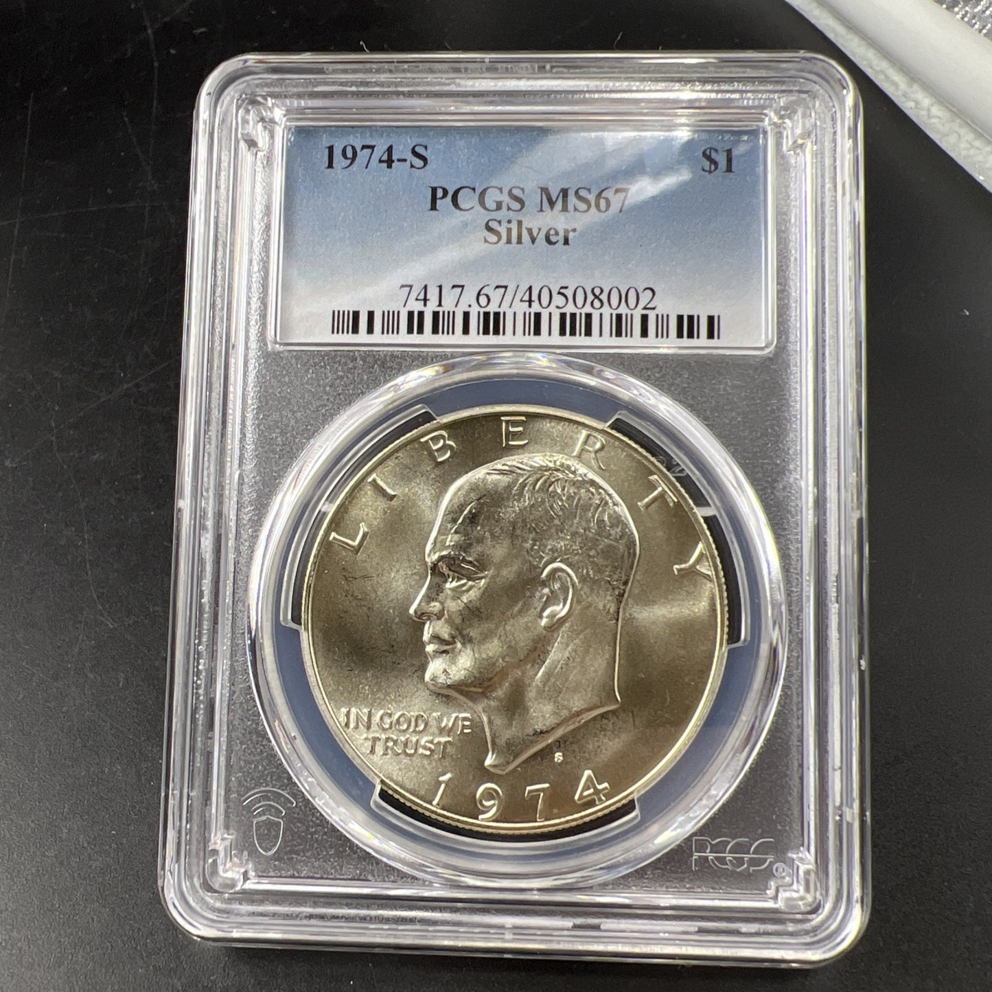 1974-S Ike Eisenhower Bicentennial BU 40% SILVER Dollar Coin MS67 PCGS Gem BU #2