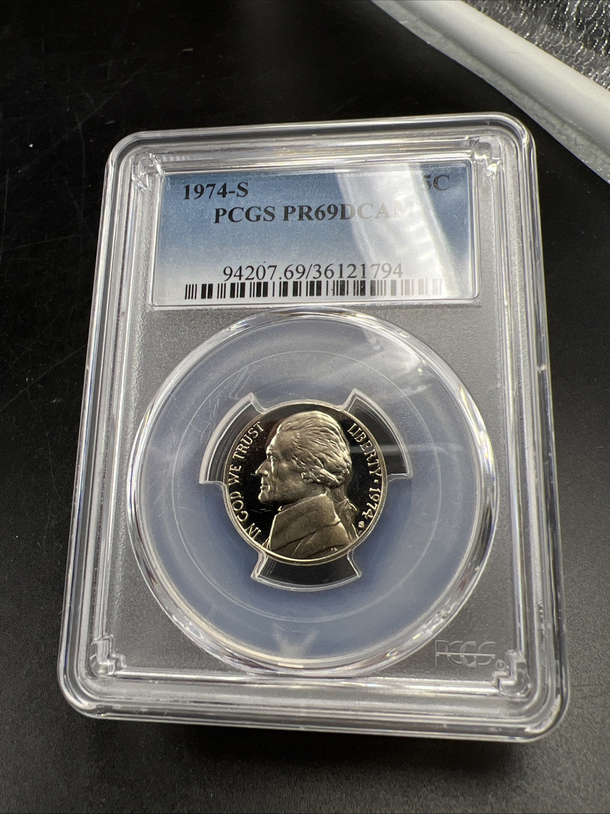 1974 S 5c Jefferson Nickel PCGS PR69 DCAM Gem Proof Certified #94