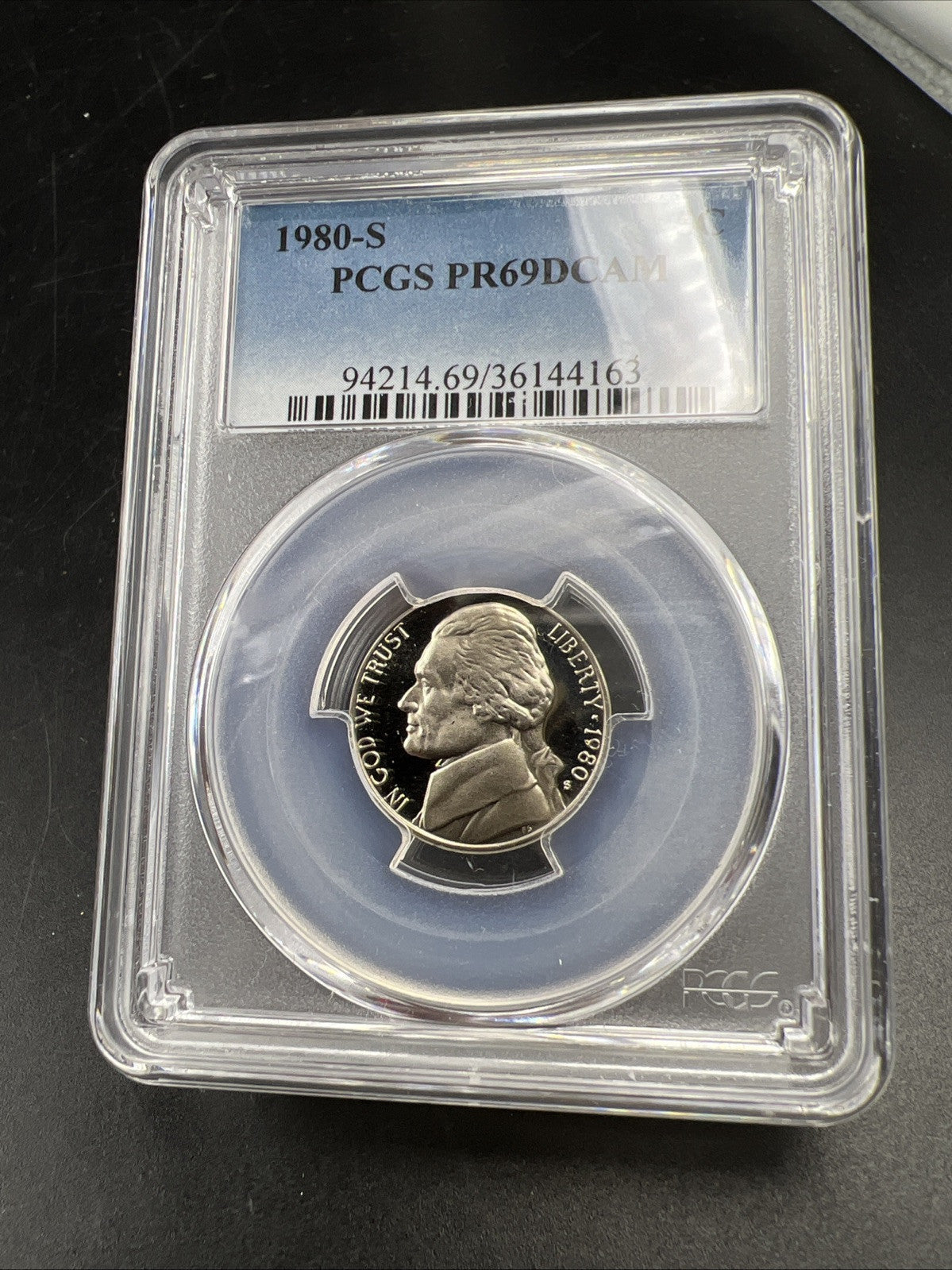 1980 S 5c Jefferson Nickel PCGS PR69 DCAM Gem Proof Certified #63