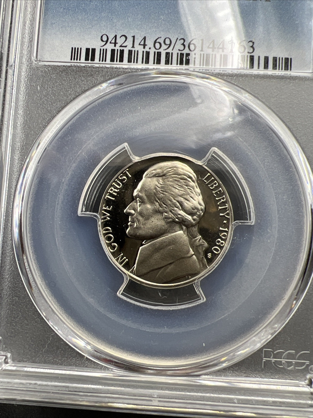 1980 S 5c Jefferson Nickel PCGS PR69 DCAM Gem Proof Certified #63
