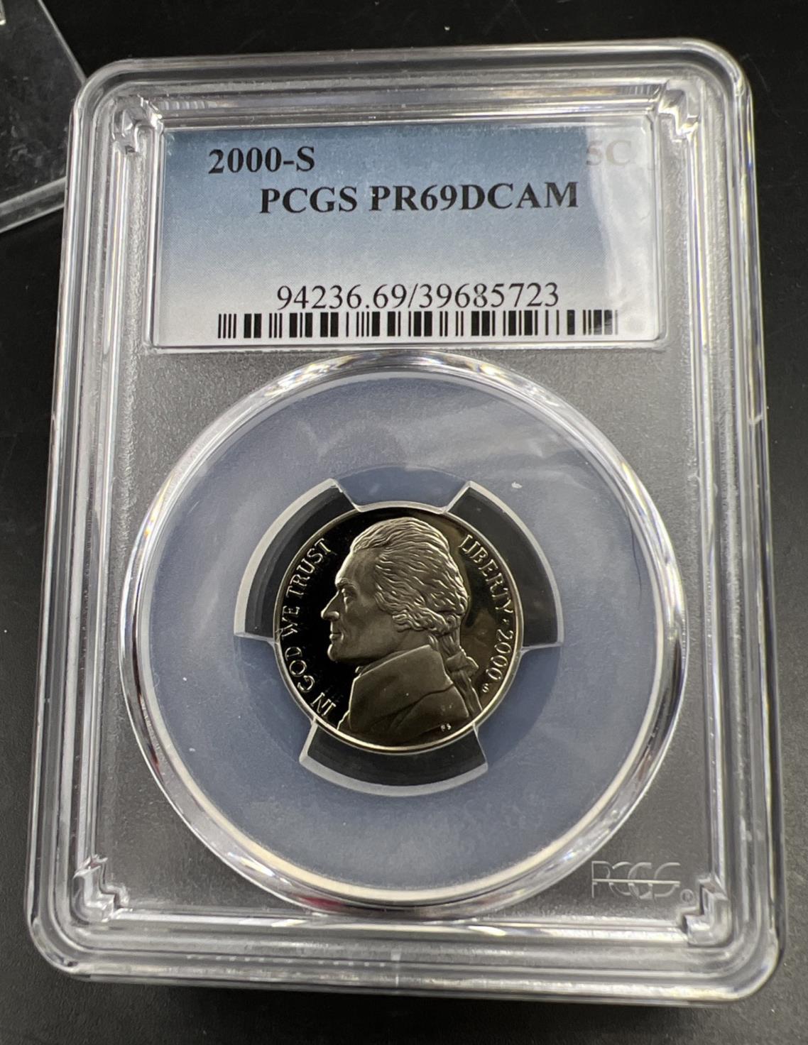 2000 S 5c Jefferson Nickel PCGS PR69 DCAM Gem Proof Certified #23