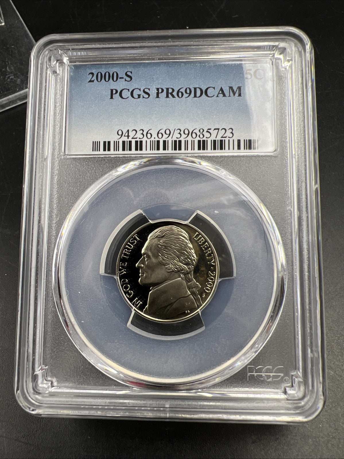 2000 S 5c Jefferson Nickel PCGS PR69 DCAM Gem Proof Certified #23