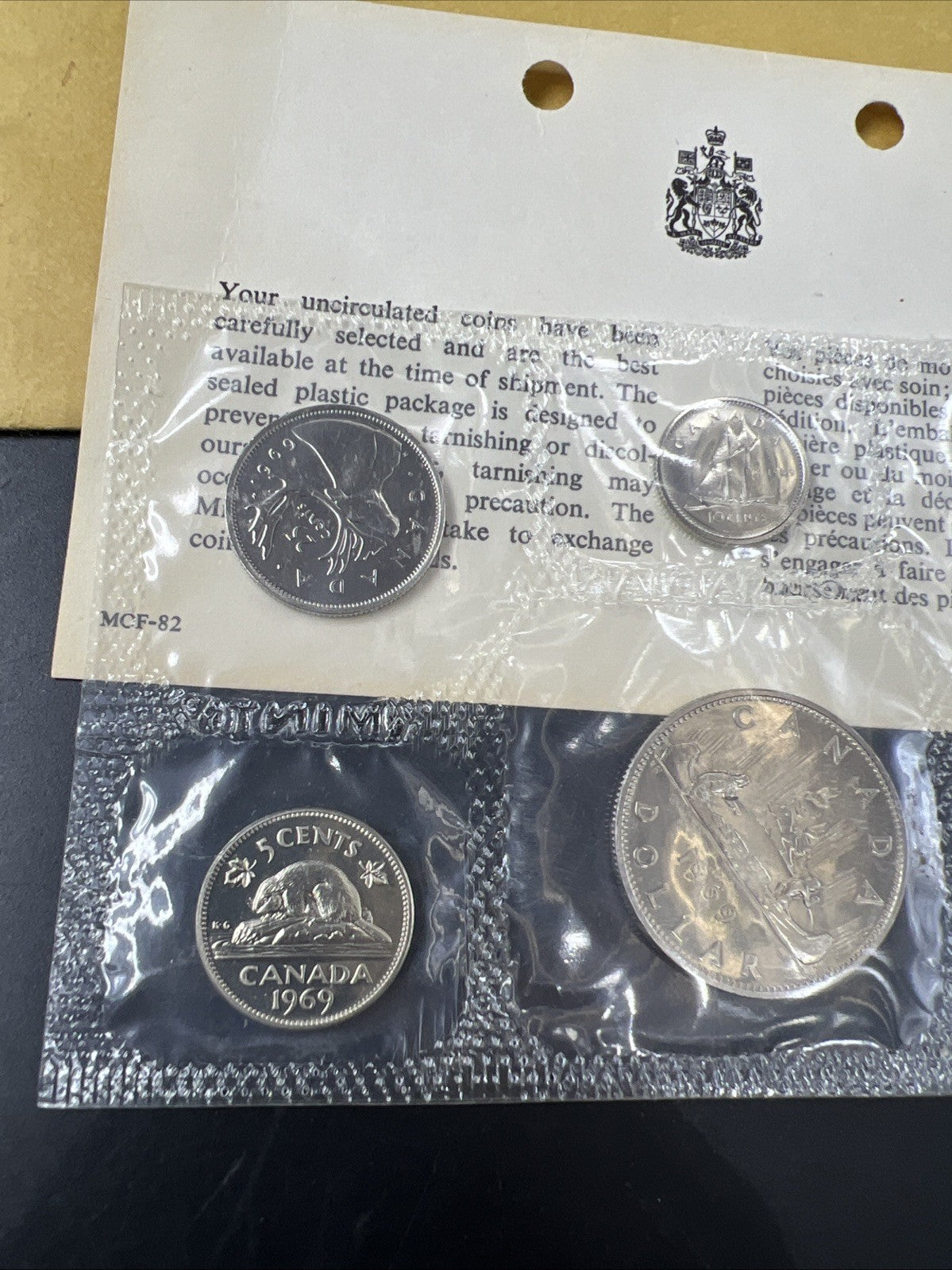 1969 Canada Coin Proof Like Set Royal Canadian Mint in Envelope #A