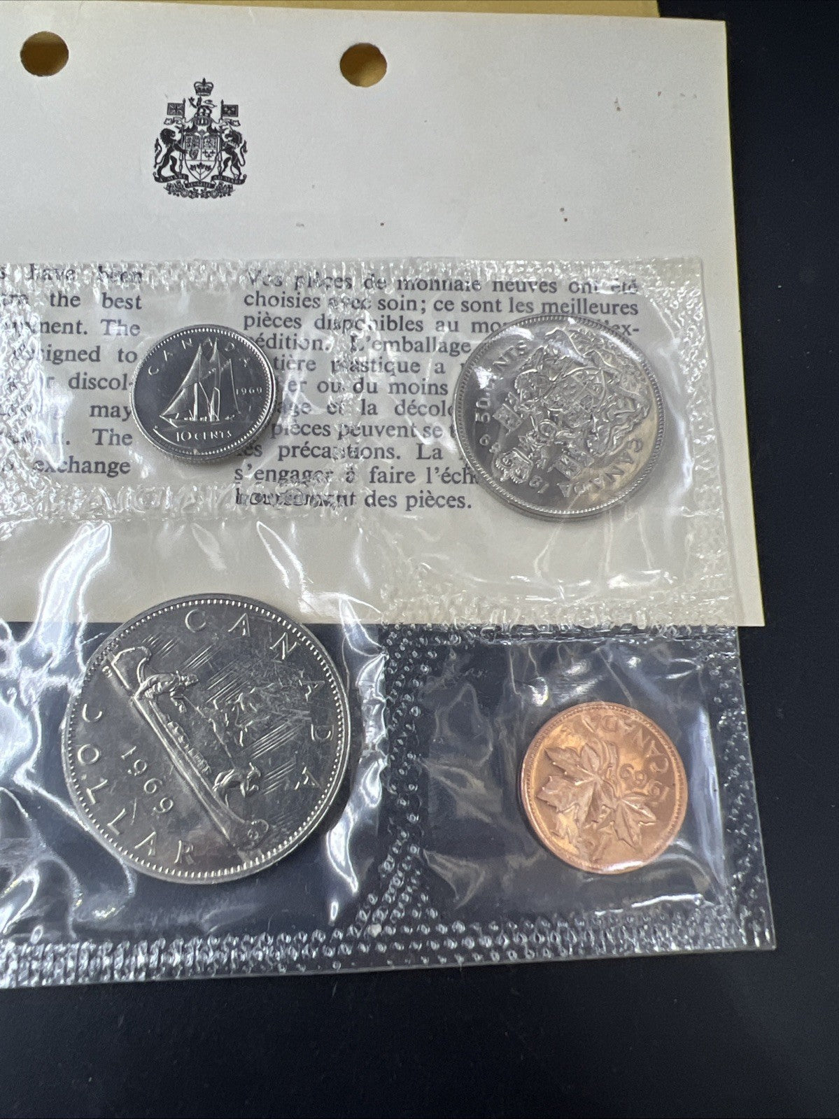 1969 Canada Coin Proof Like Set Royal Canadian Mint in Envelope #A