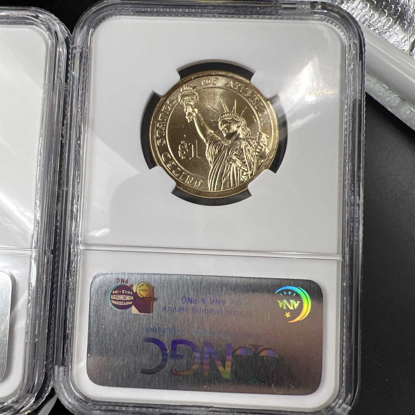 Two Coin Set 2007 P & D $1 George Washington Presidential Dollar NGC MS65