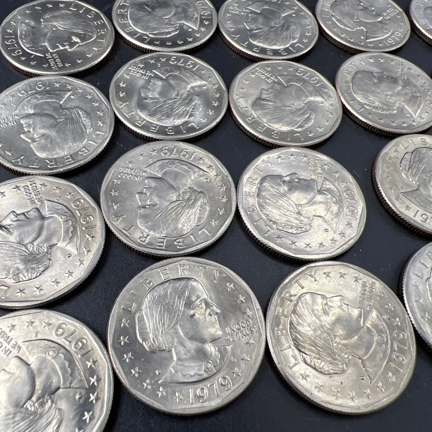 Roll of 21 1979 S $1 One Dollar SBA Susan B Anthony BU UNC Dollar Coins
