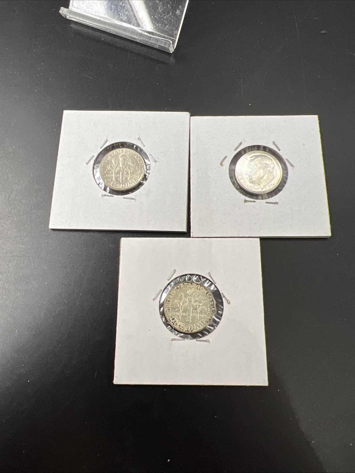 Toner Trio 3 PQ Rainbow toned 1964 1963 Roosevelt Silver Dime Coins AU-BU #3325A