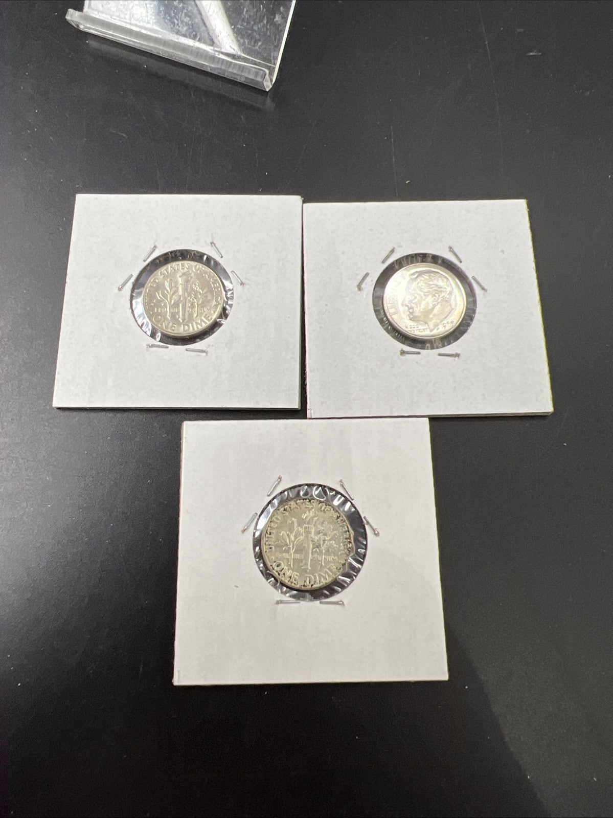 Toner Trio 3 PQ Rainbow toned 1964 1963 Roosevelt Silver Dime Coins AU-BU #3325A