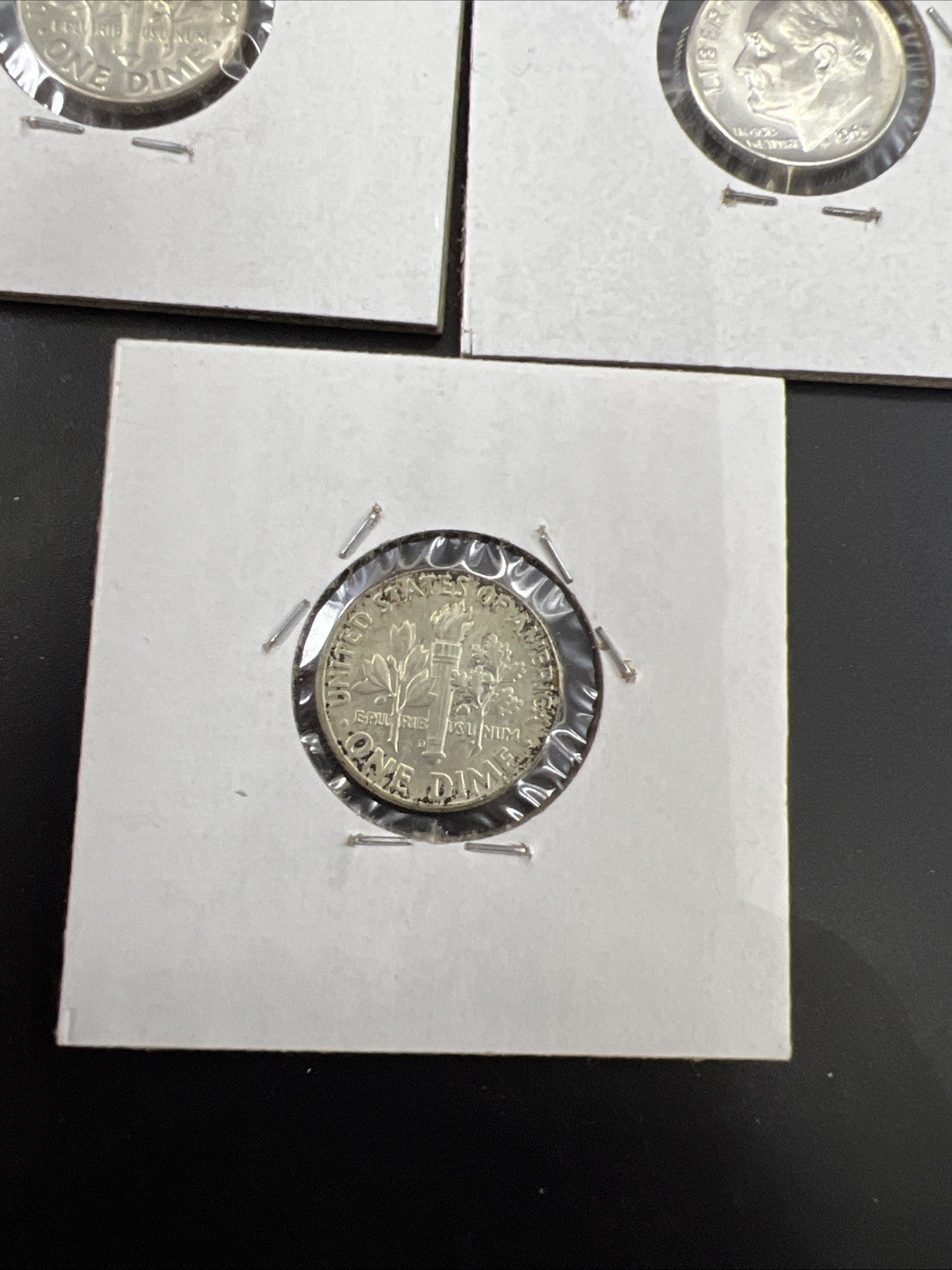 Toner Trio 3 PQ Rainbow toned 1964 1963 Roosevelt Silver Dime Coins AU-BU #3325A