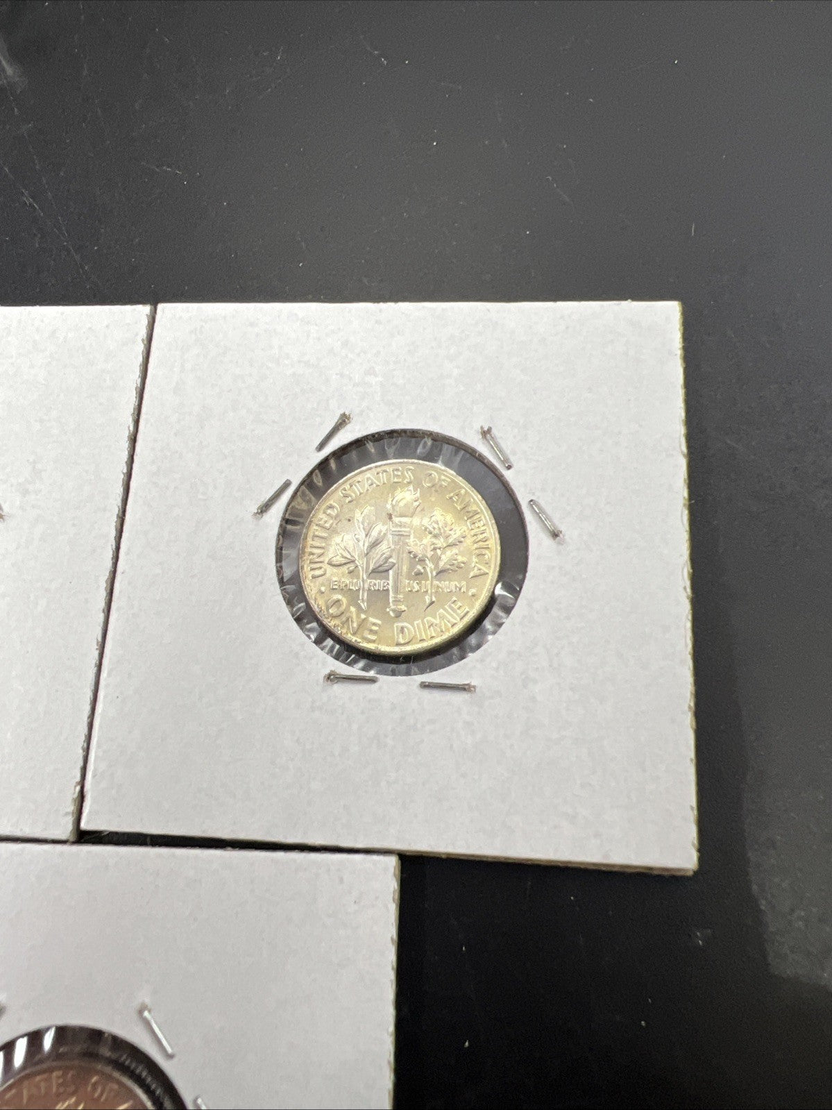 Toner Trio 3 PQ Rainbow toned 1954 1959 1964 Roosevelt Silver Dime Coins BU #33B