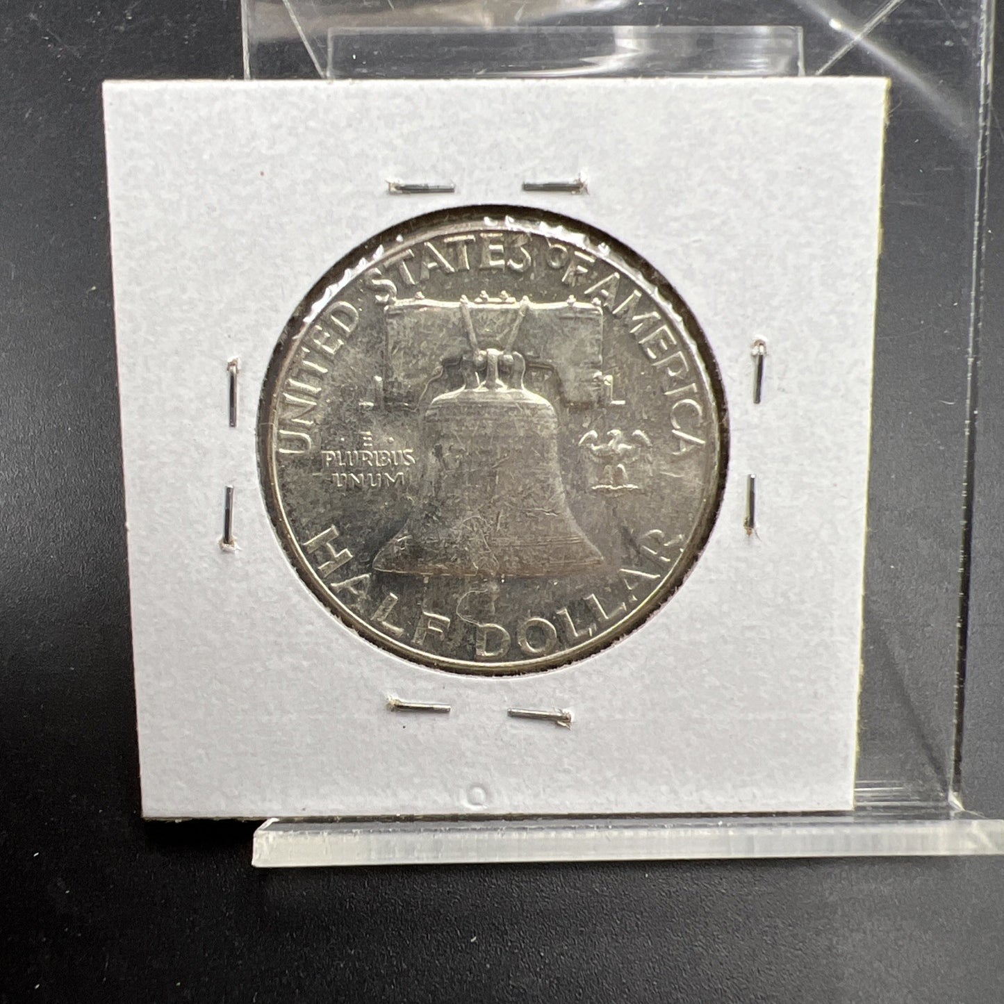 1962 P Franklin Half Dollar Silver Coin BU UNC End of roll toned obverse