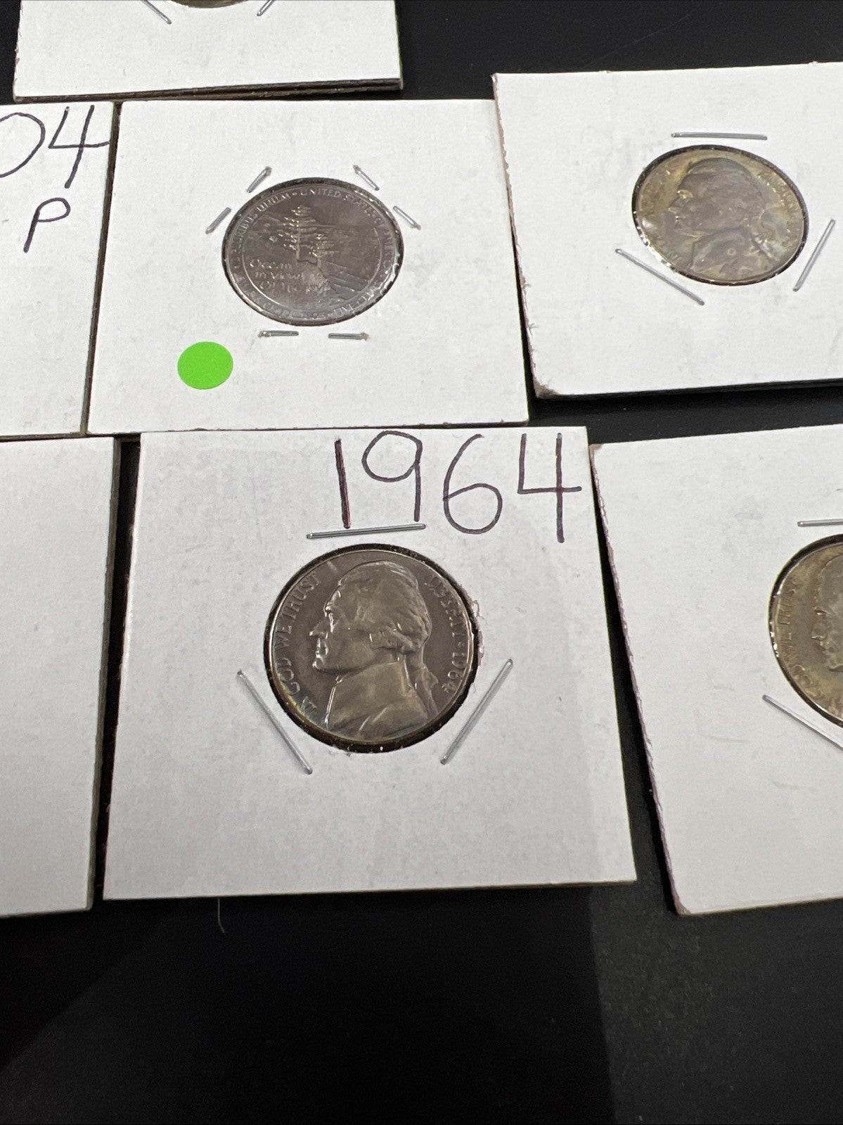 Lot of 7 5c Jefferson Nickel Coins UNC Neat Toning YRS 2004 1964 1947 ++!
