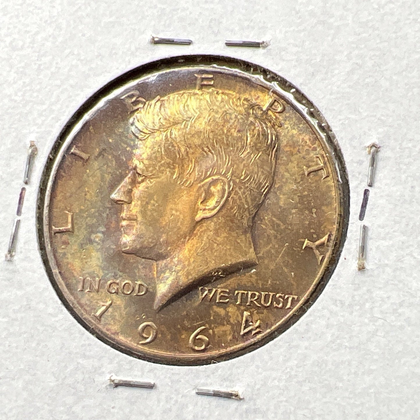 1964 D 50c Kennedy Half Dollar BU UNC Nice Toning Reverse