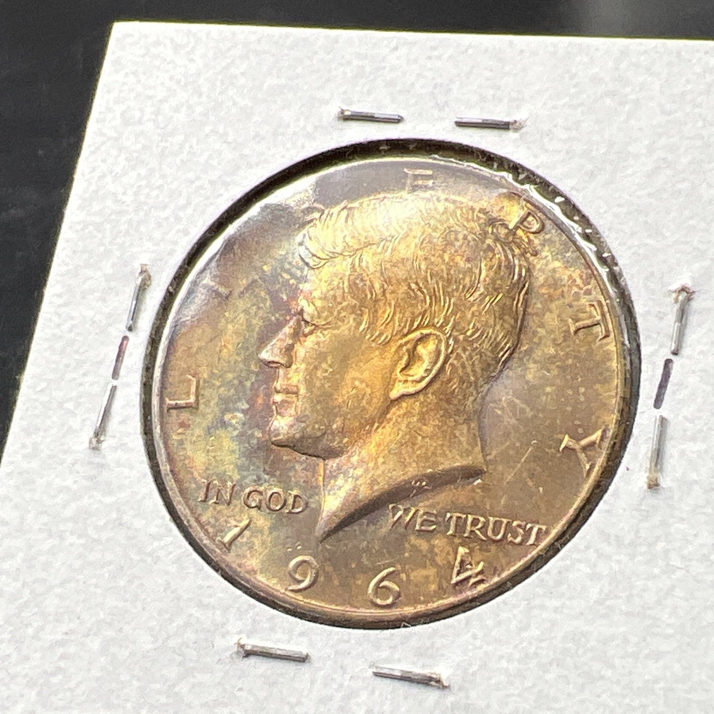 1964 D 50c Kennedy Half Dollar BU UNC Nice Toning Reverse