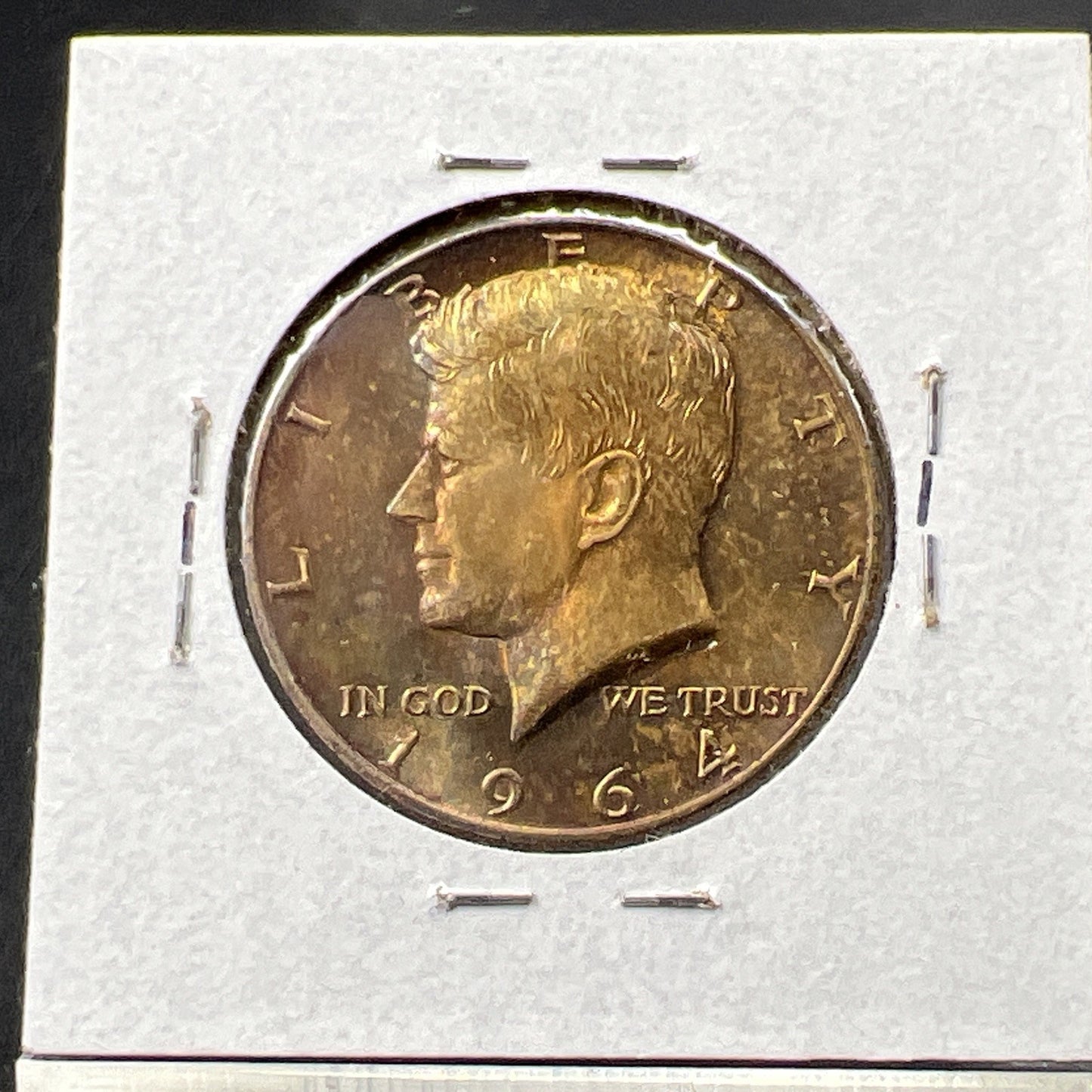 1964 D 50c Kennedy Half Dollar BU UNC Nice Toning Reverse