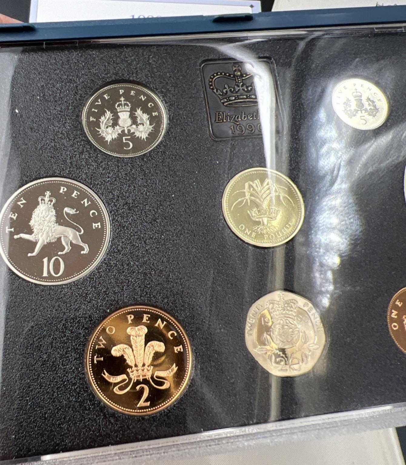 1990 United Kingdom Proof Coin Set with Box & COA #B