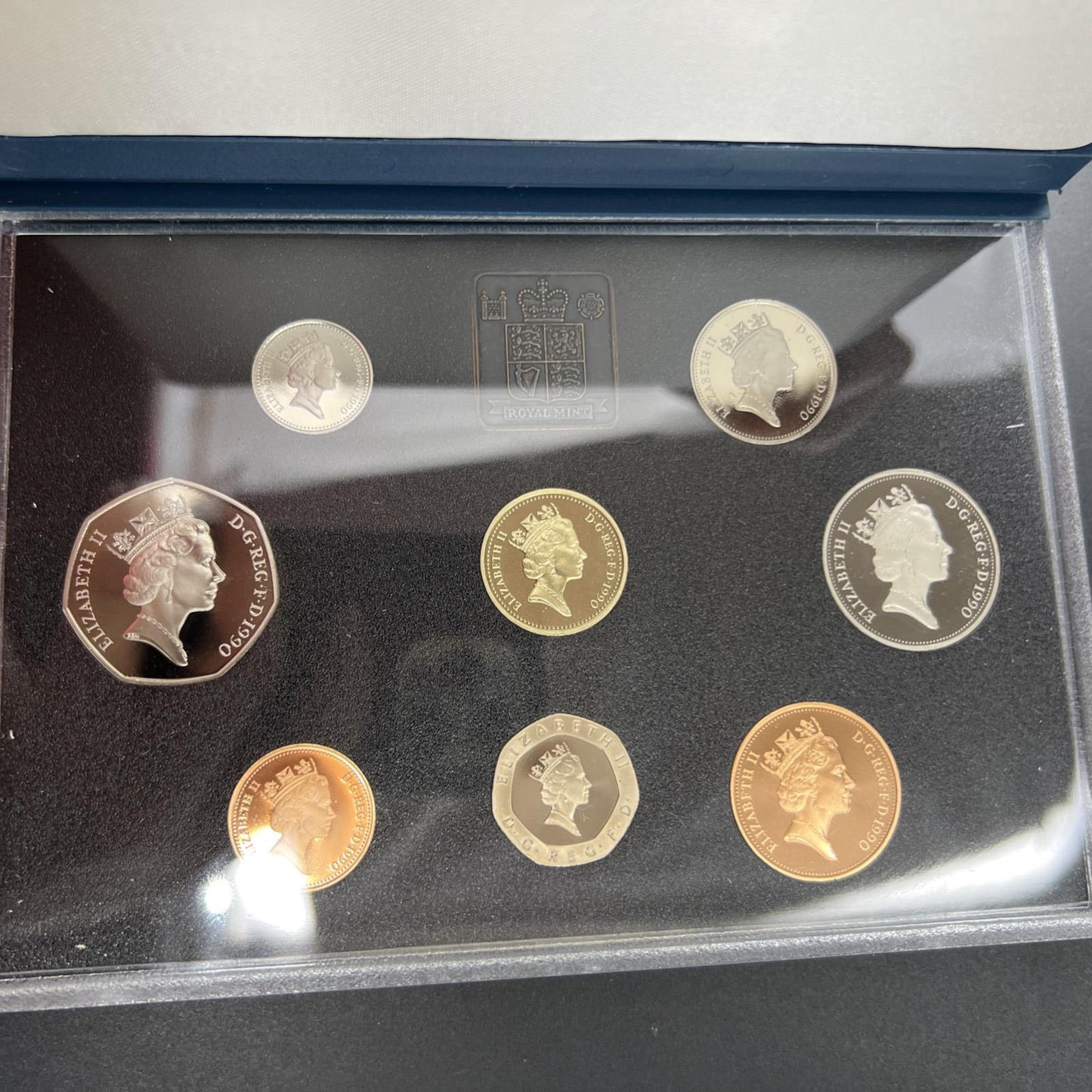 1990 United Kingdom Proof Coin Set with Box & COA #B