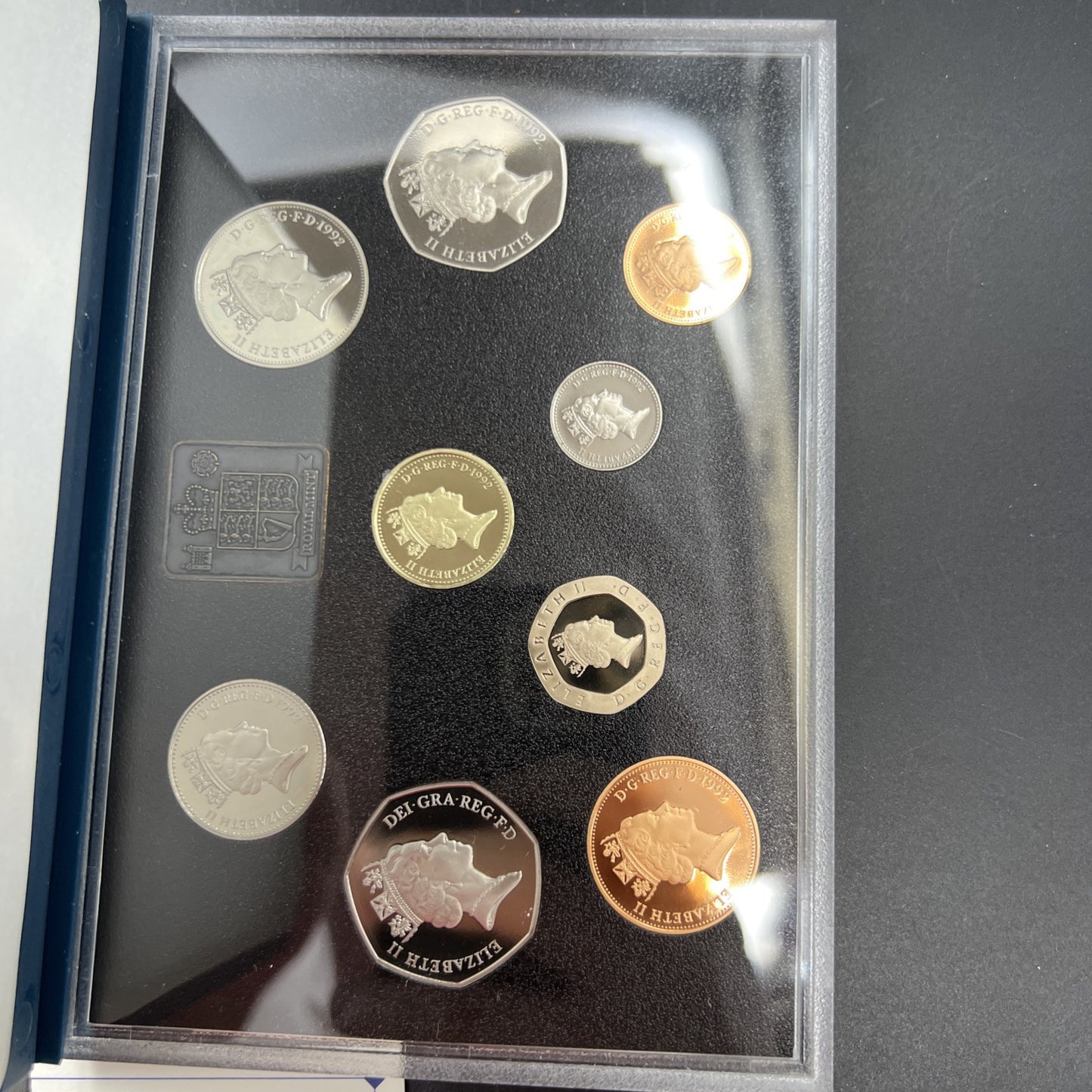 1992 United Kingdom Proof Coin Set with Box & COA #B