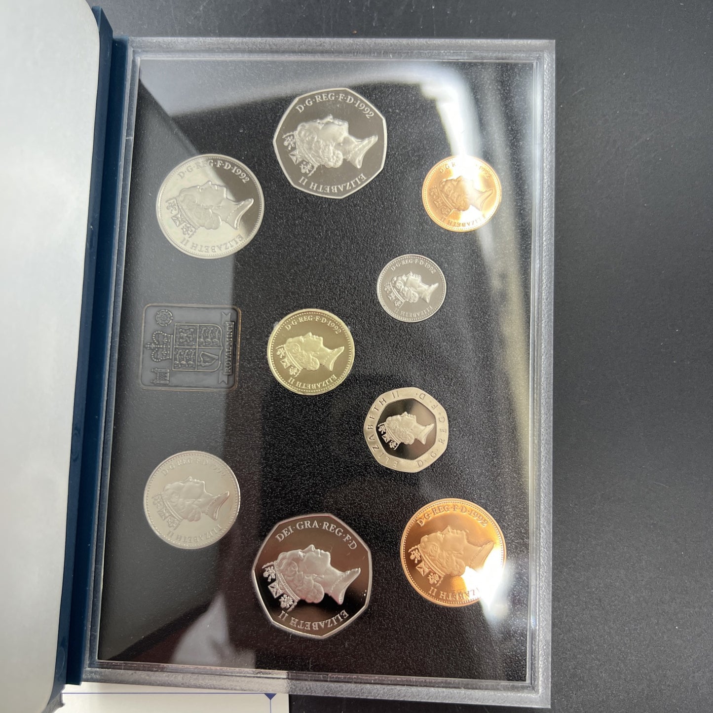 1992 United Kingdom Proof Coin Set with Box & COA #B