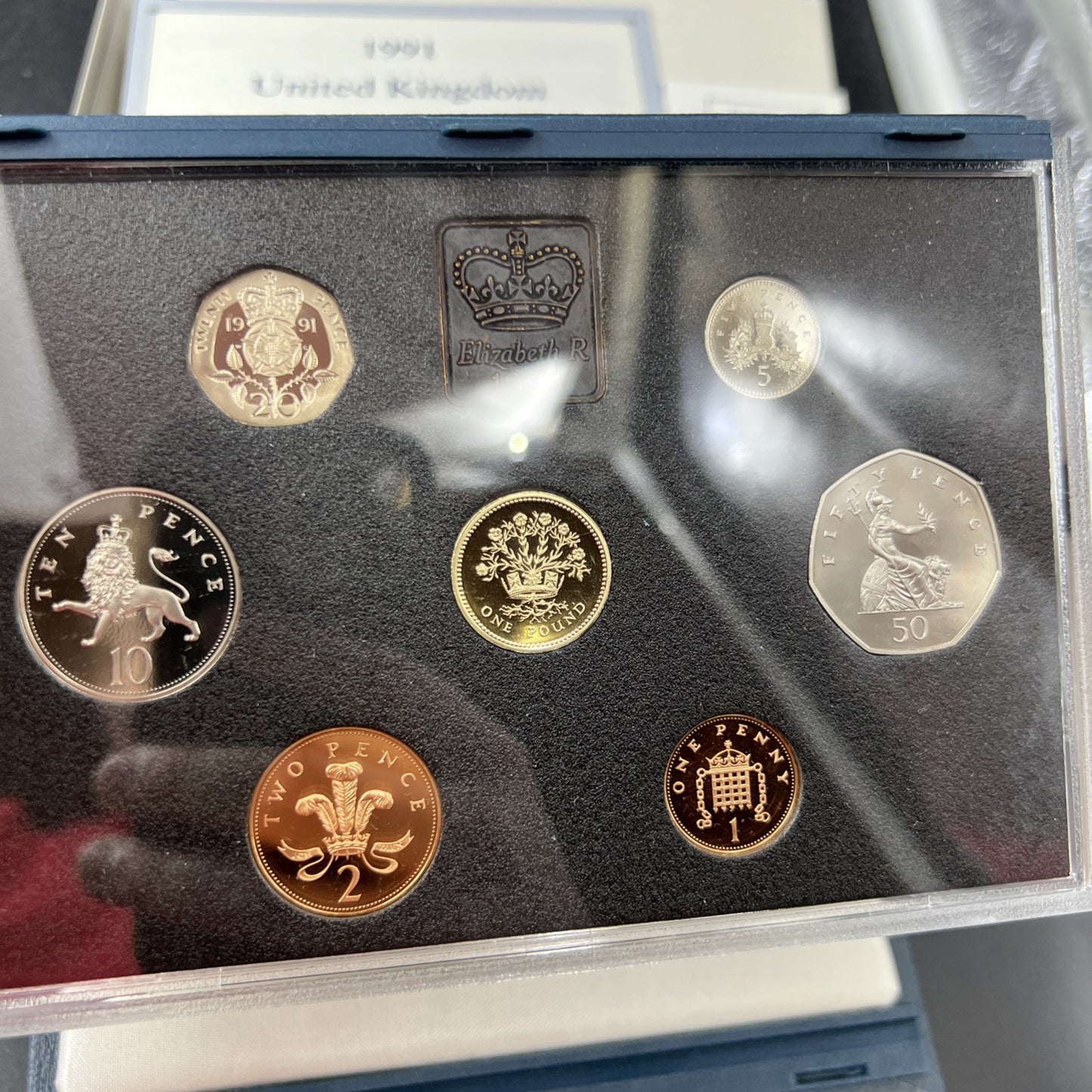 1991 United Kingdom Proof Coin Set with Box & COA #A