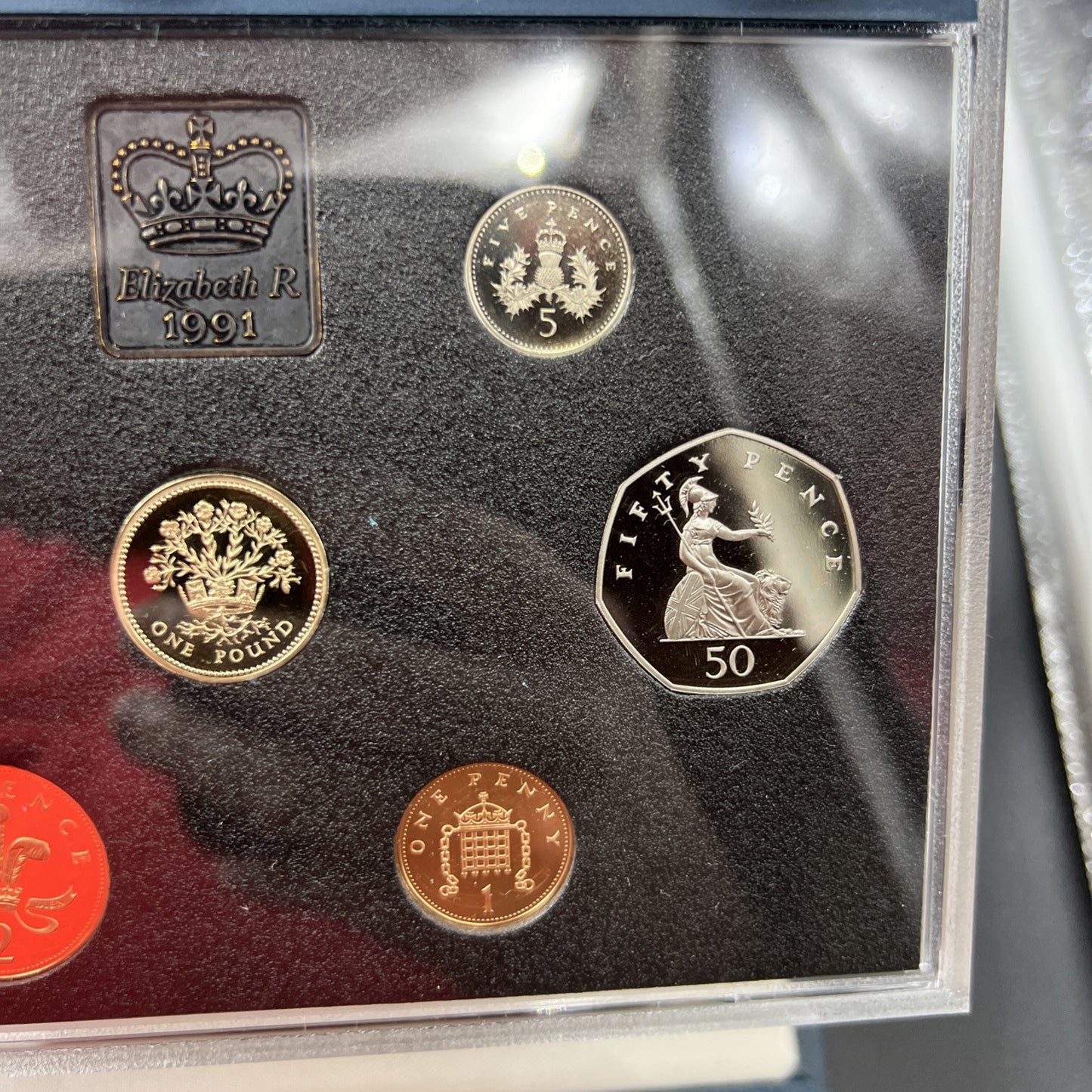 1991 United Kingdom Proof Coin Set with Box & COA #A