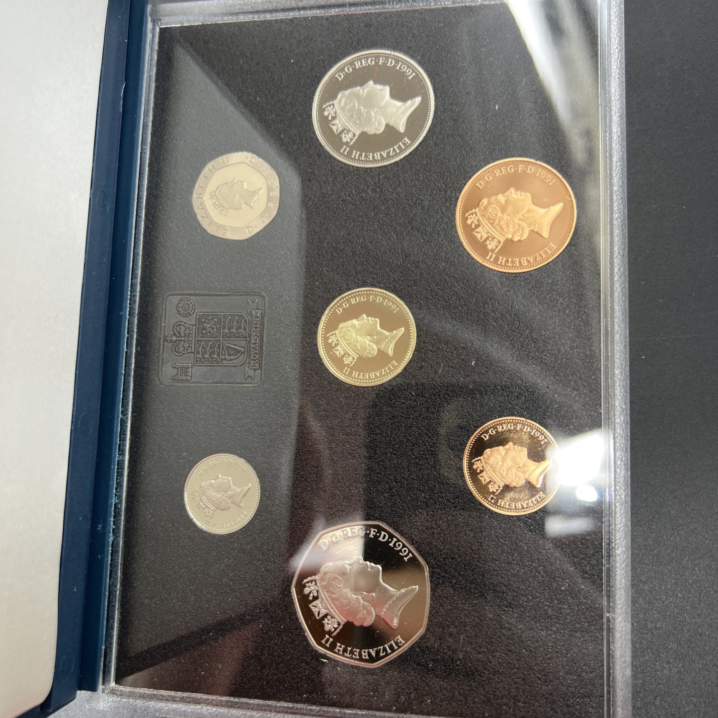 1991 United Kingdom Proof Coin Set with Box & COA #A