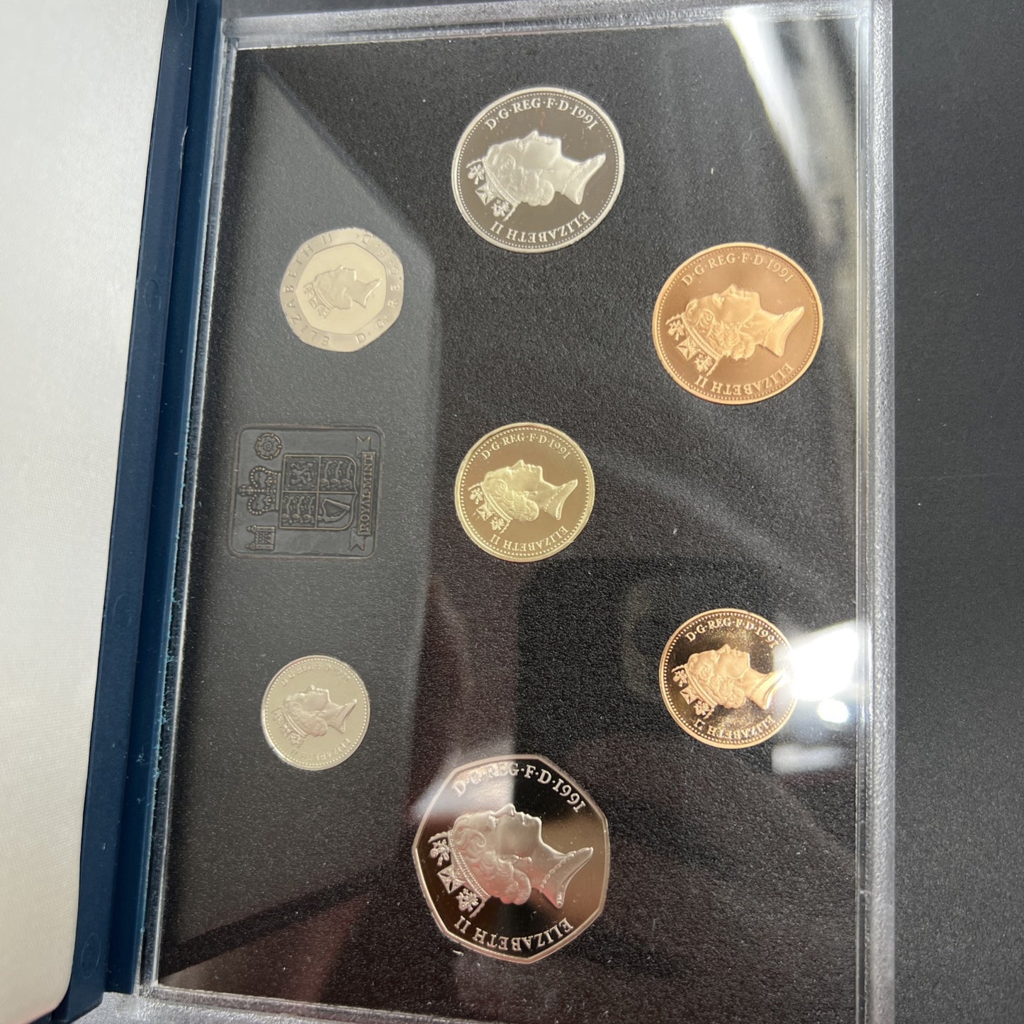 1991 United Kingdom Proof Coin Set with Box & COA #A