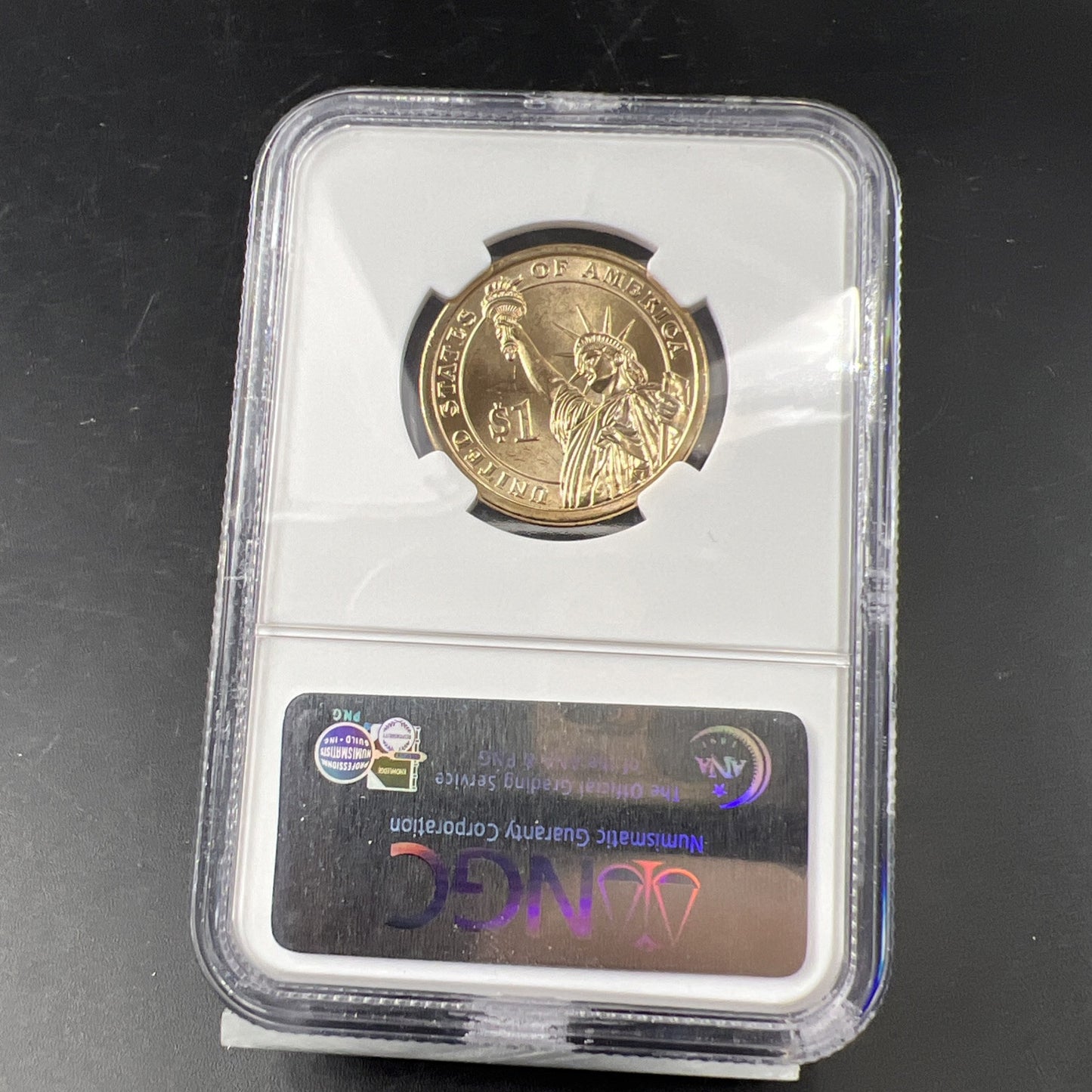 2007 D $1 John Adams Presidential Dollar NGC MS65 Gem BU Certified #201