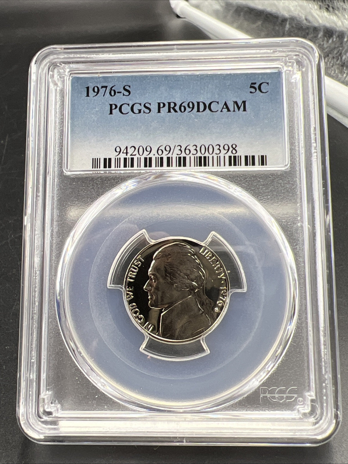 1976 S 5c Jefferson Nickel PCGS PR69 DCAM Gem Proof Certified #98