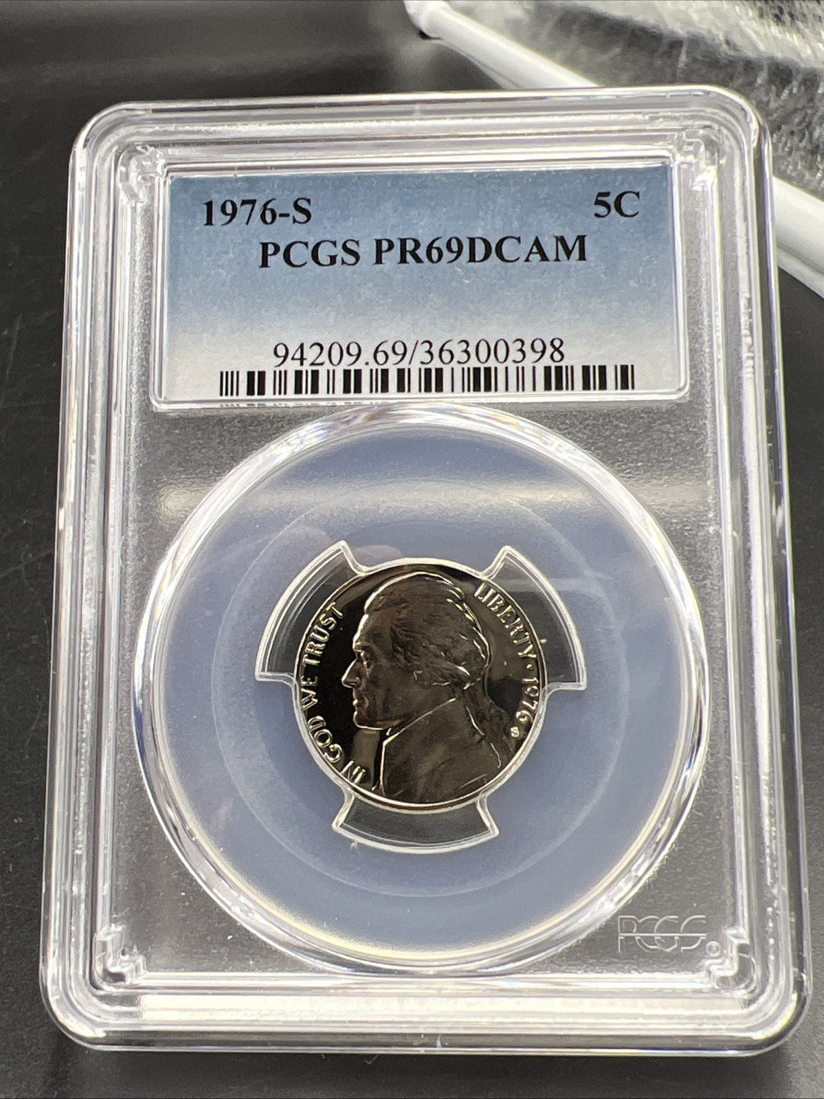 1976 S 5c Jefferson Nickel PCGS PR69 DCAM Gem Proof Certified #98