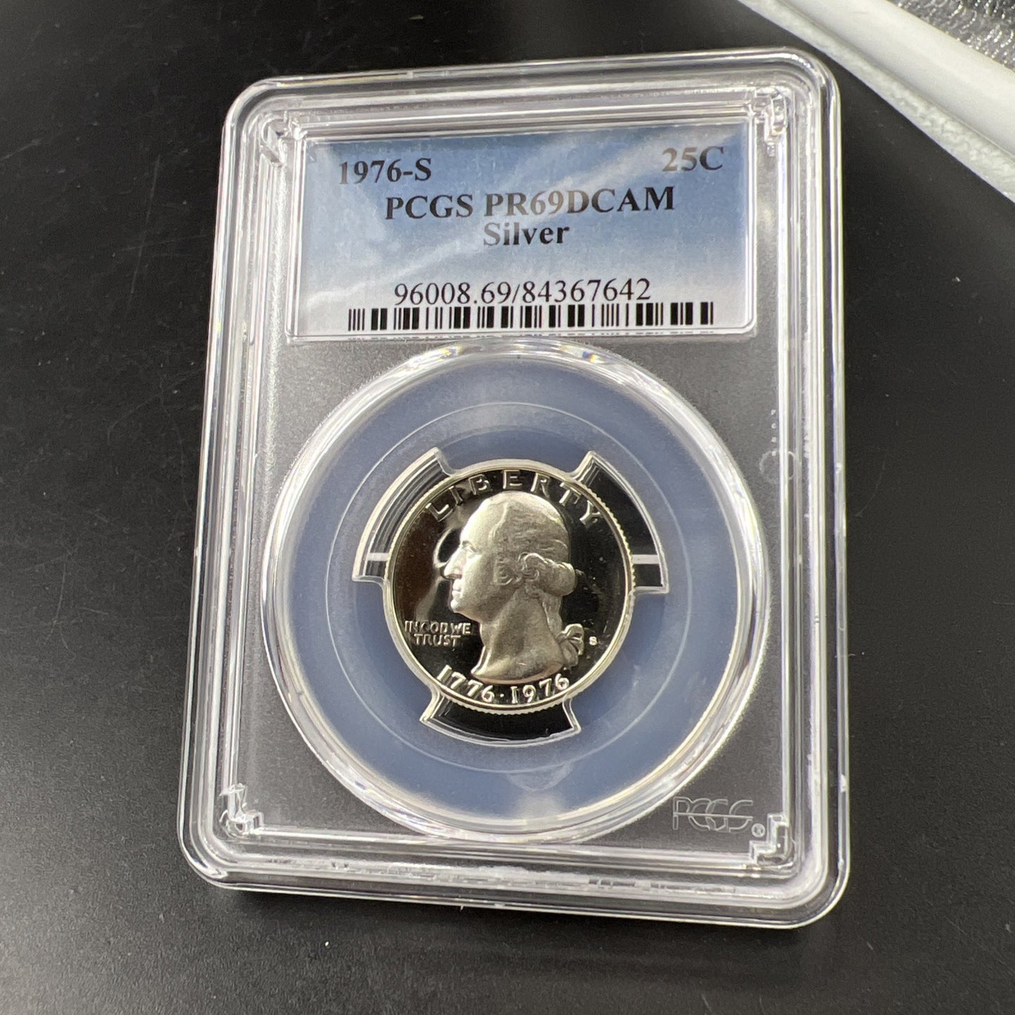 1976 S 25c Bicentennial Washington Silver Quarter Proof Coin PCGS PR69 DCAM #642