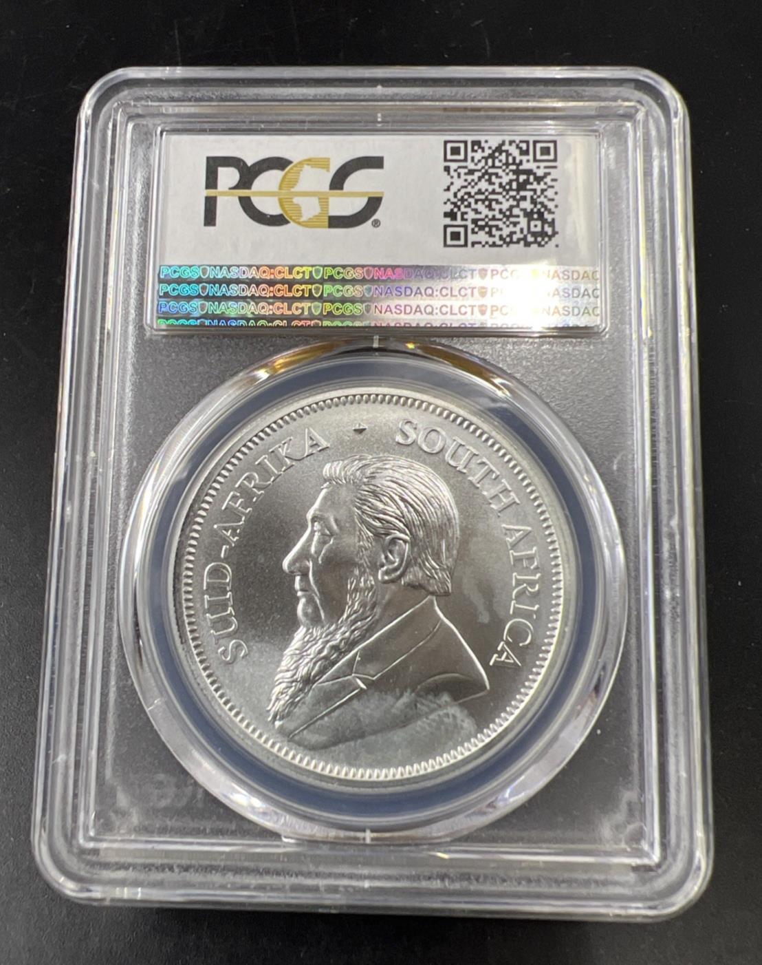 2018 South Africa 1 oz Silver Kruggerand Coin PCGS MS70 First Day of Production